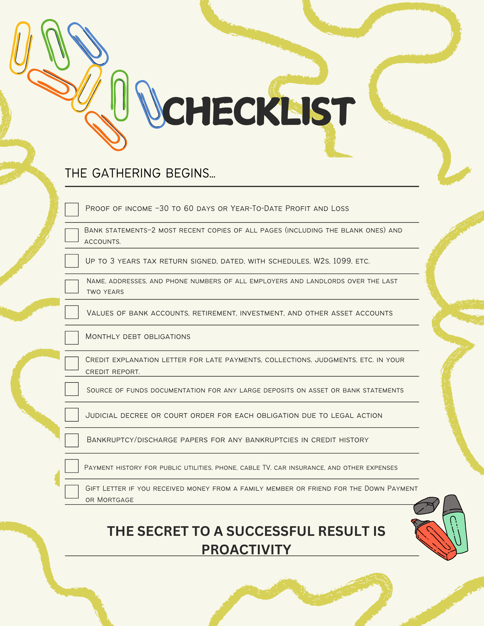 Home Loan Application Document Checklist