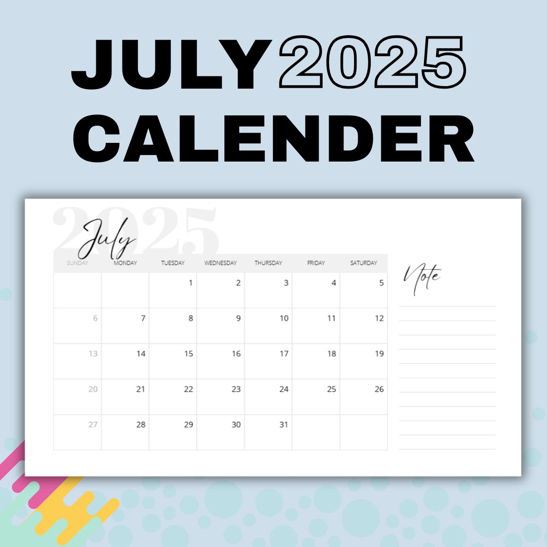 July 2025 Calendar