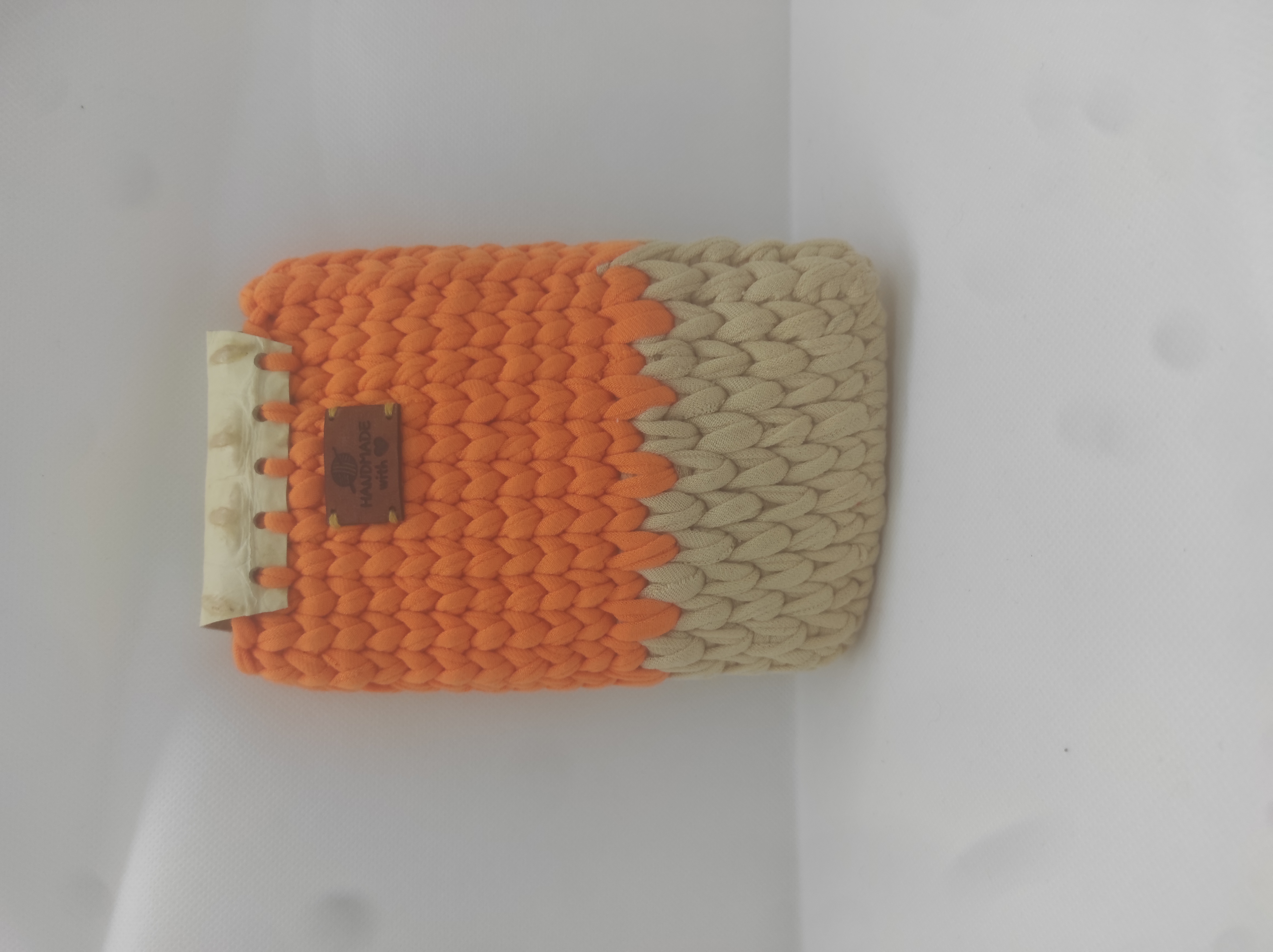 Housse beige orange