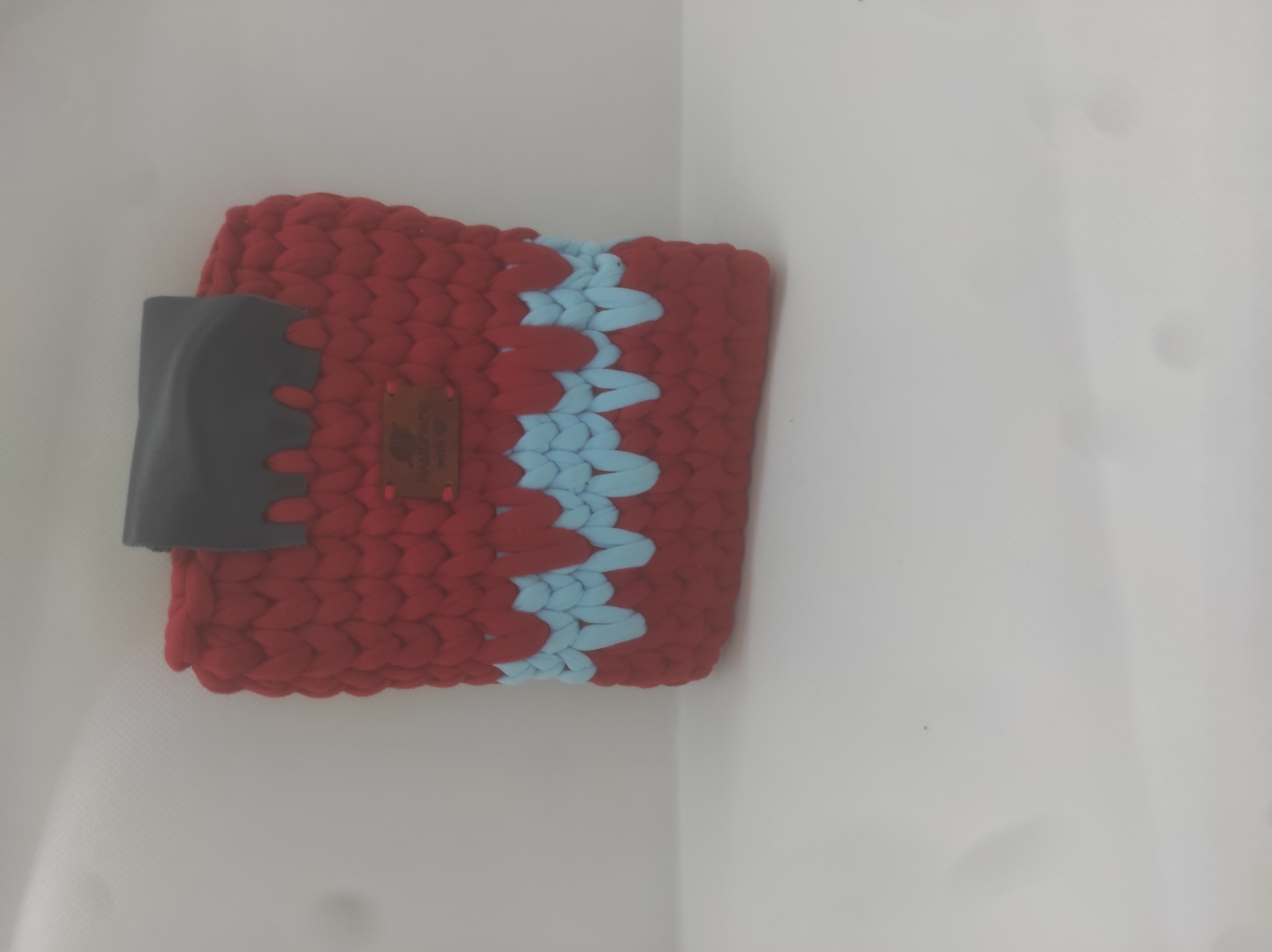 Housse rouge et bleu