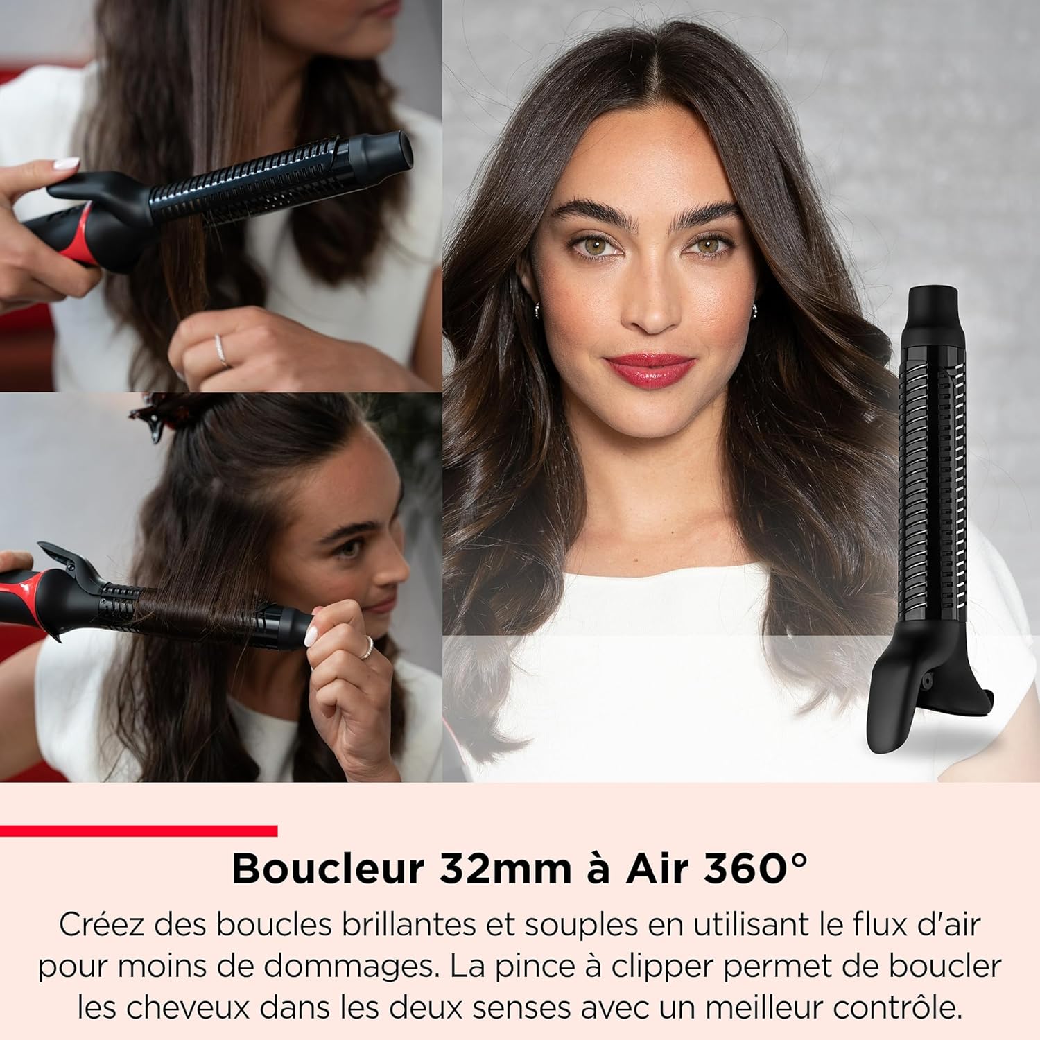 REVLON- 5-EN-1 One-Step Styler multi-usages (têtes amovibles, boucleur, sèche-cheveux, brosse volumisante, brosse coiffante et concentrateur) RVDR5370