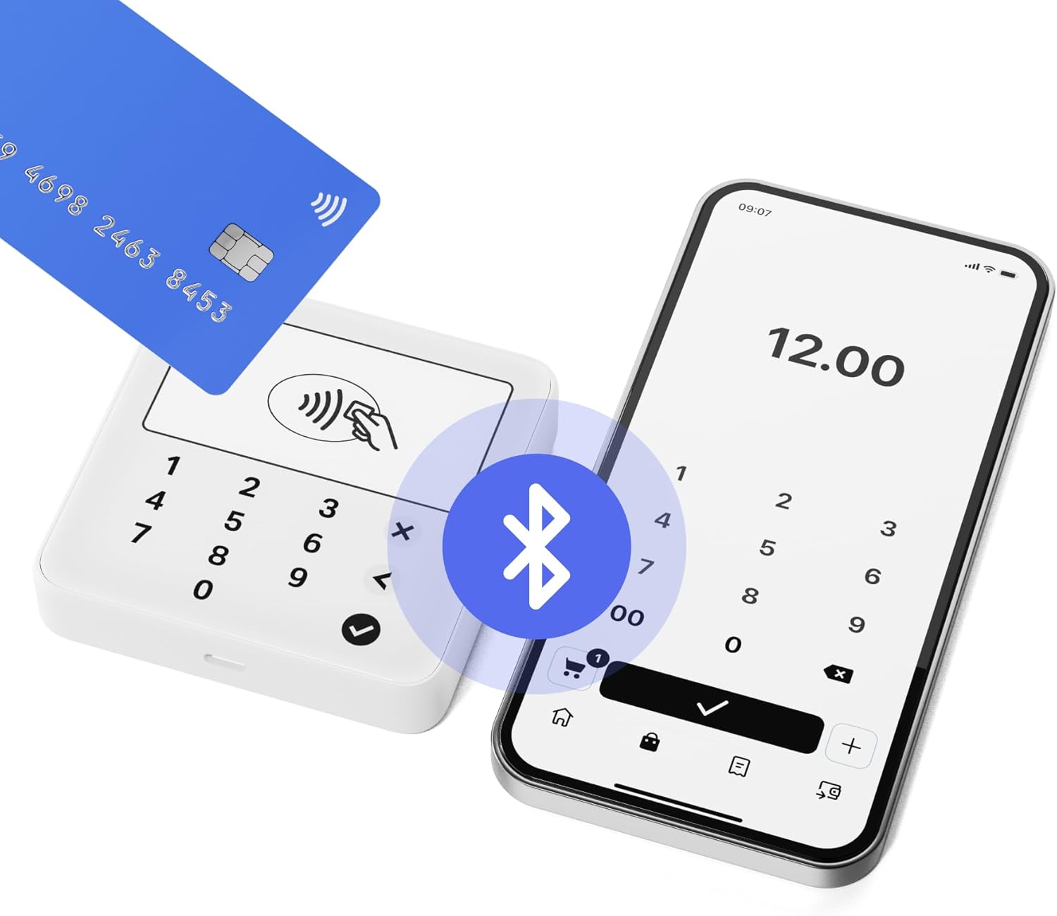 SUMUP Solo Lite - Petit Terminal de paiement Blanc pour paiements sans Contact, accepte Les Cartes de crédit et de débit, Apple Pay, Google Pay, et Bien Plus.