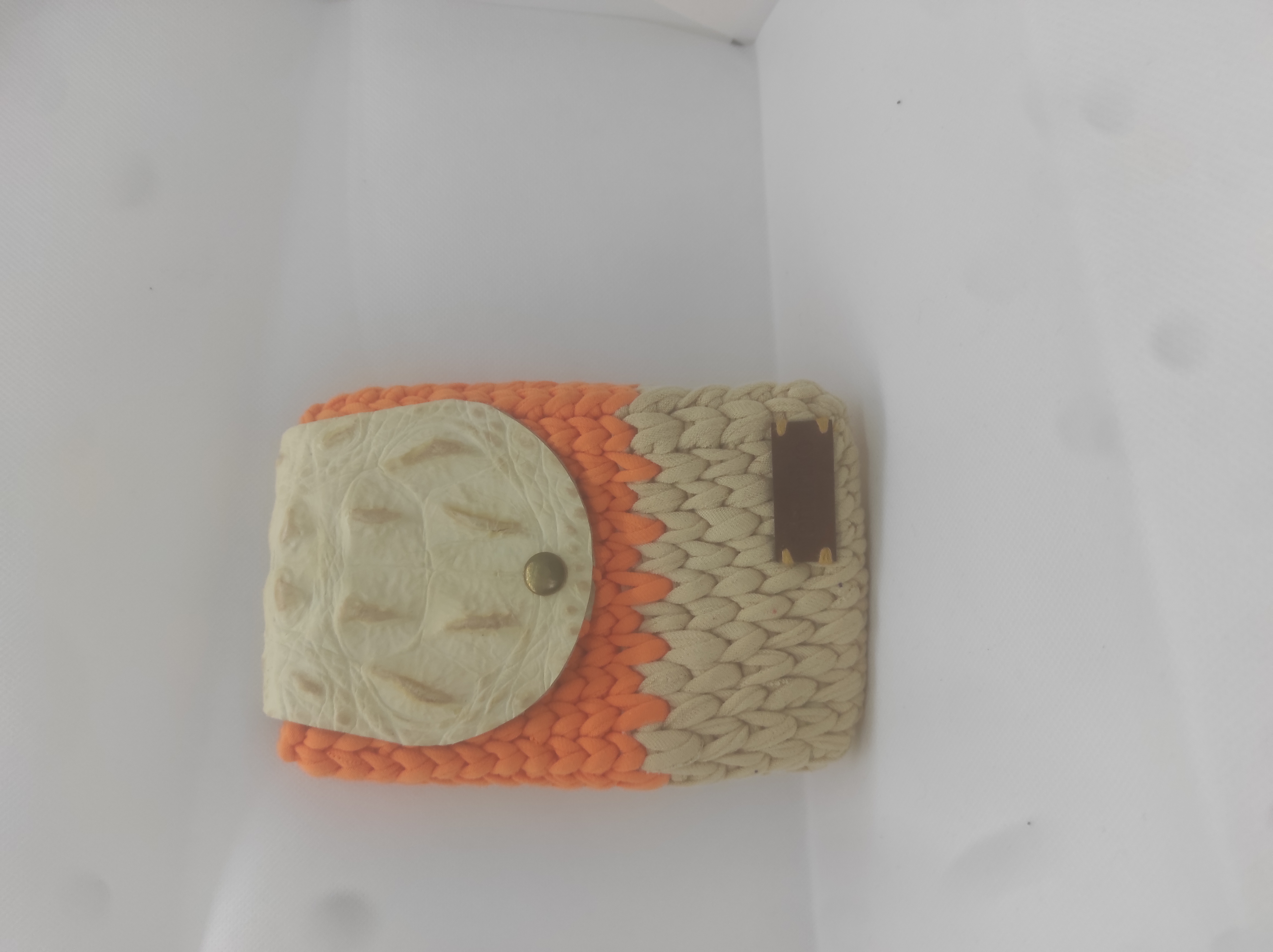 Housse beige orange