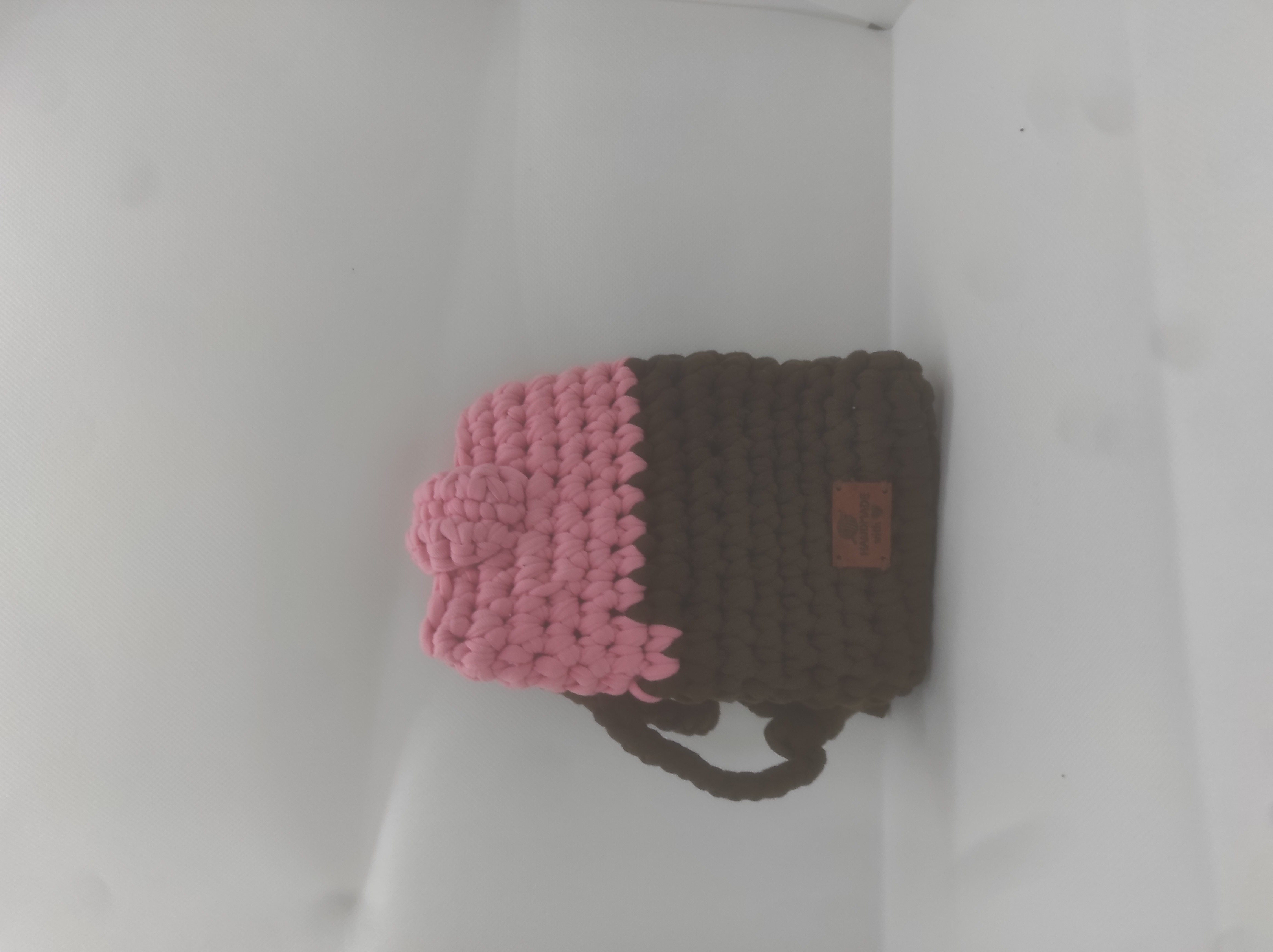 Housse marron et rose