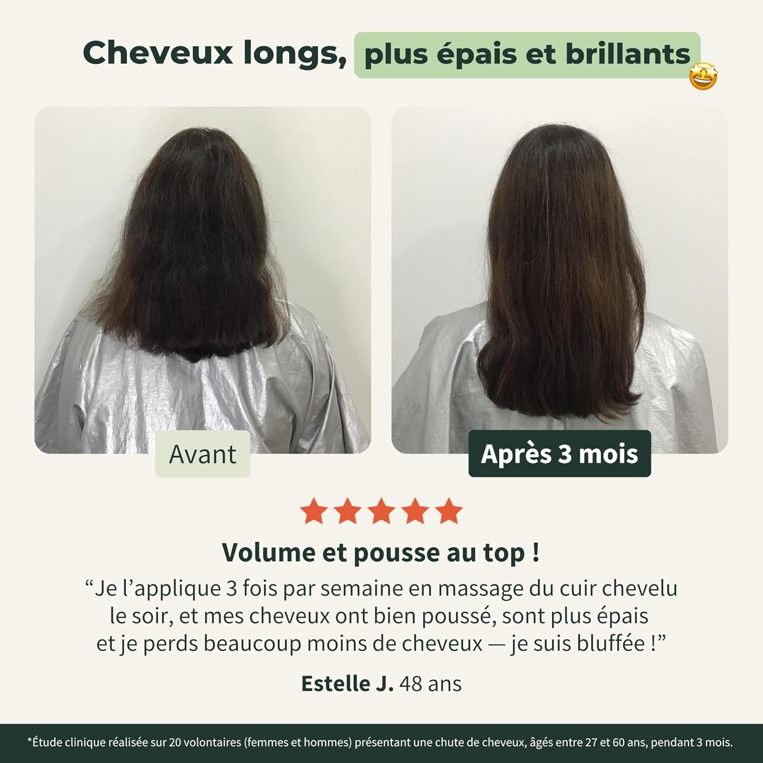 BIONOBLE Huile de Romarin pour Cheveux Bio - Favorise la Pousse et Ralentit la Chute - Huile Essentielle Romarin, Ricin, Argan et Jojoba - Rosemary Oil for Hair Growth - Flacon Verre + Pipette - 50ml