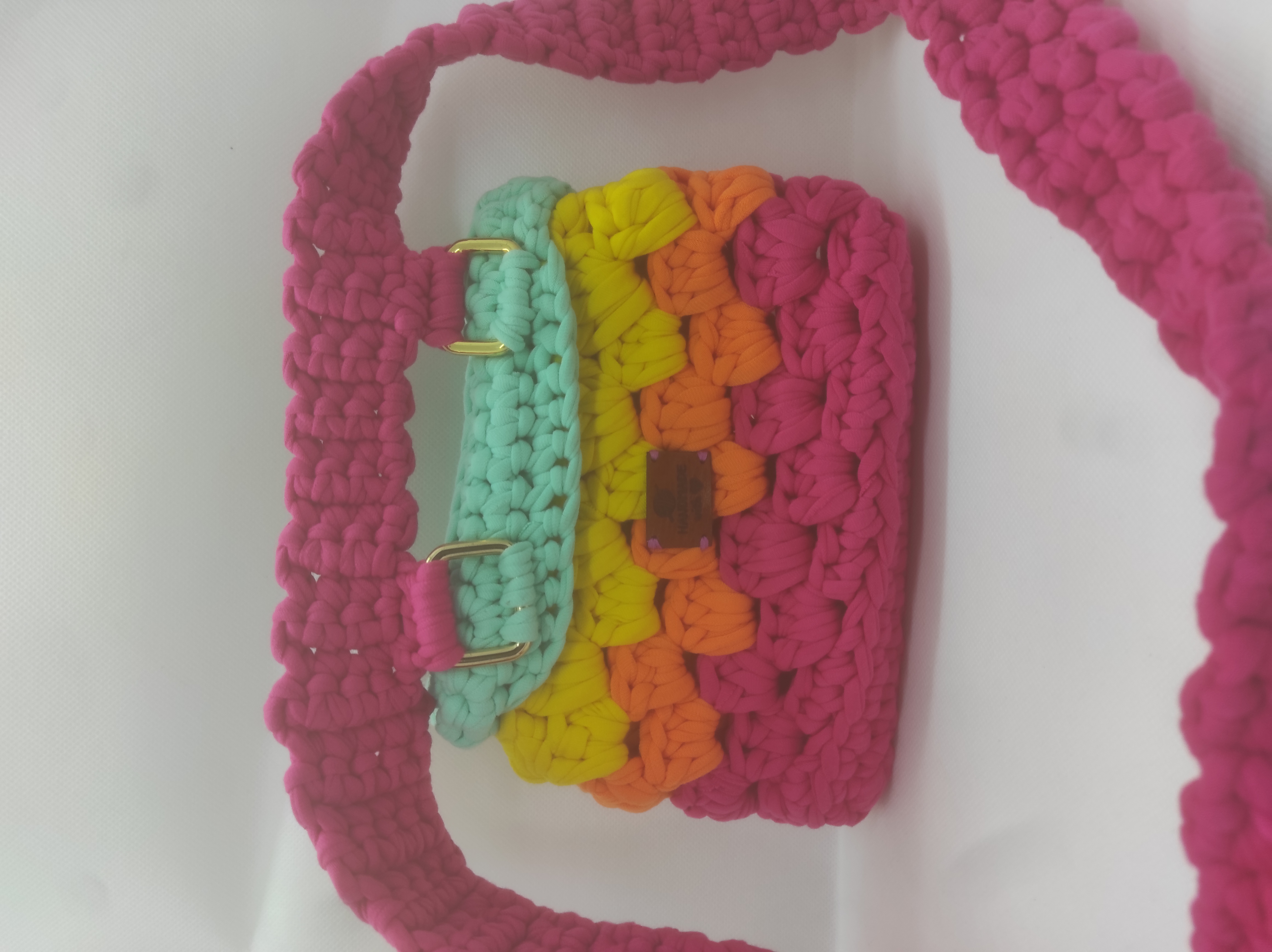 Sac banane vert, jaune,orange, rose
