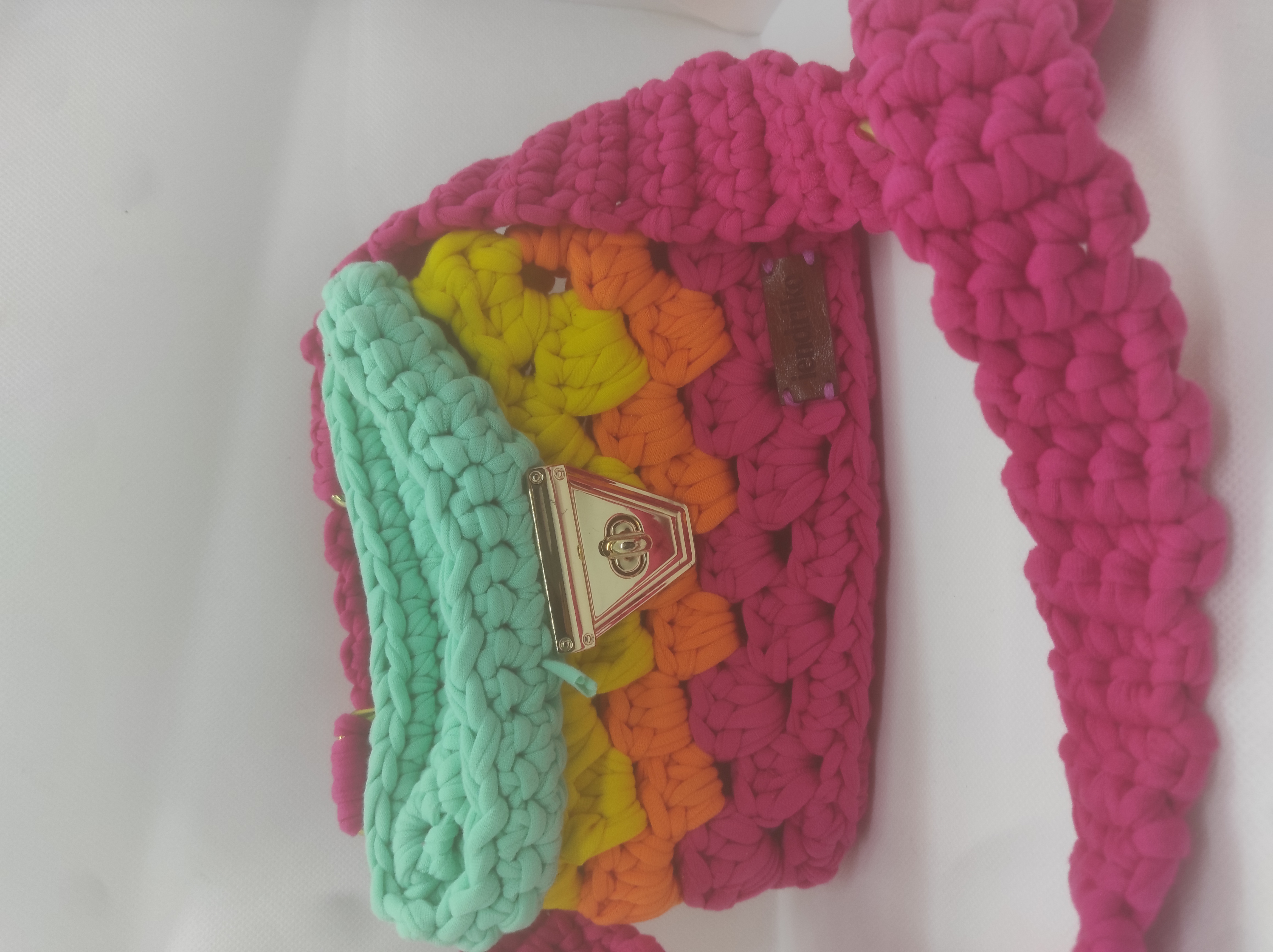 Sac banane vert, jaune,orange, rose