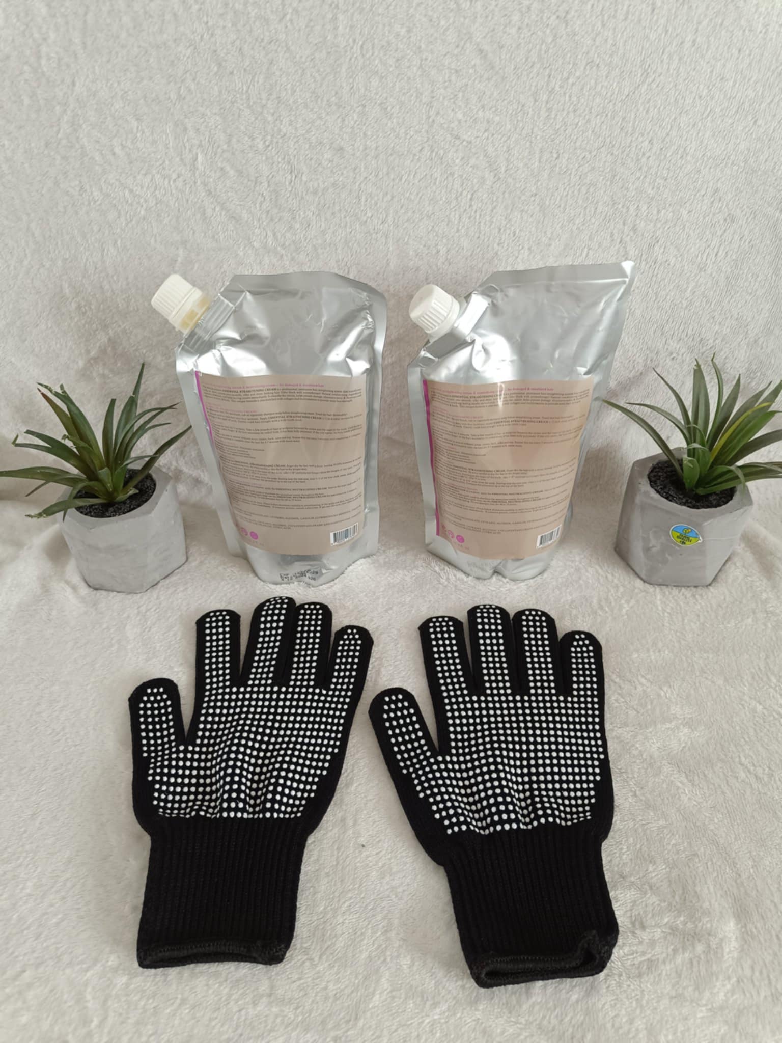 Lissage japonais et gant anti chaleur