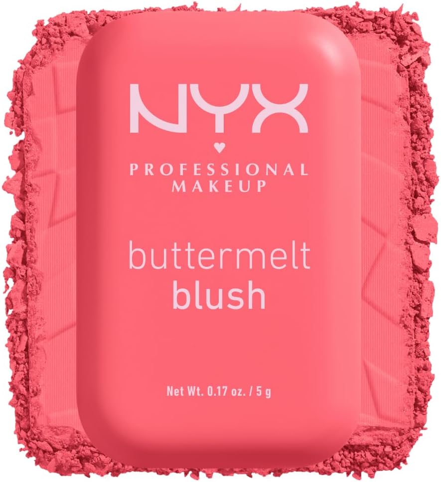 NYX PROFESSIONAL MAKEUP - Blush en Poudre, enrichi en beurre de mangue, beurre d'amande & beure de karité - Texture Fondante - Formule Vegan - Buttermelt Blush, Teinte : U Know Butta
