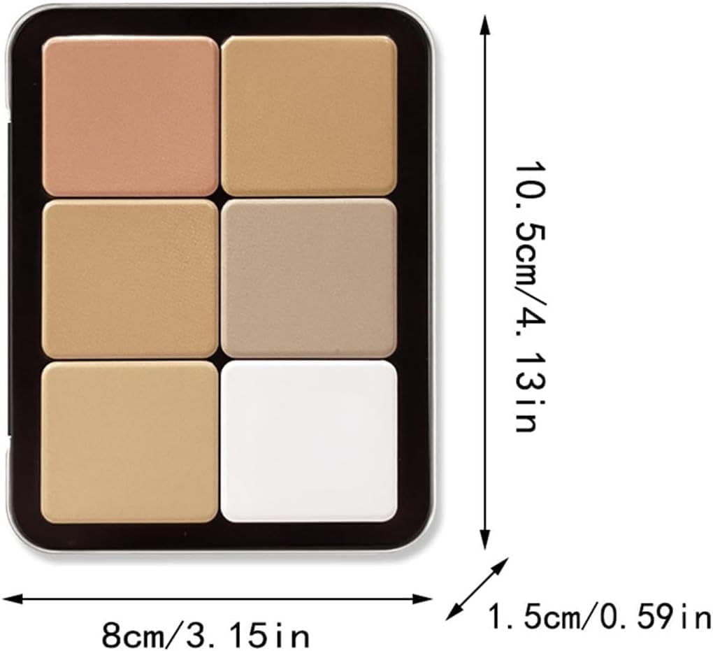 Palette de 12 couleurs d'anticernes et de fards à joues, longue tenue, résistante aux bavures, estompable, 2 en 1 fards à joues en crème au fini mat Palette de maquillage pour le visage