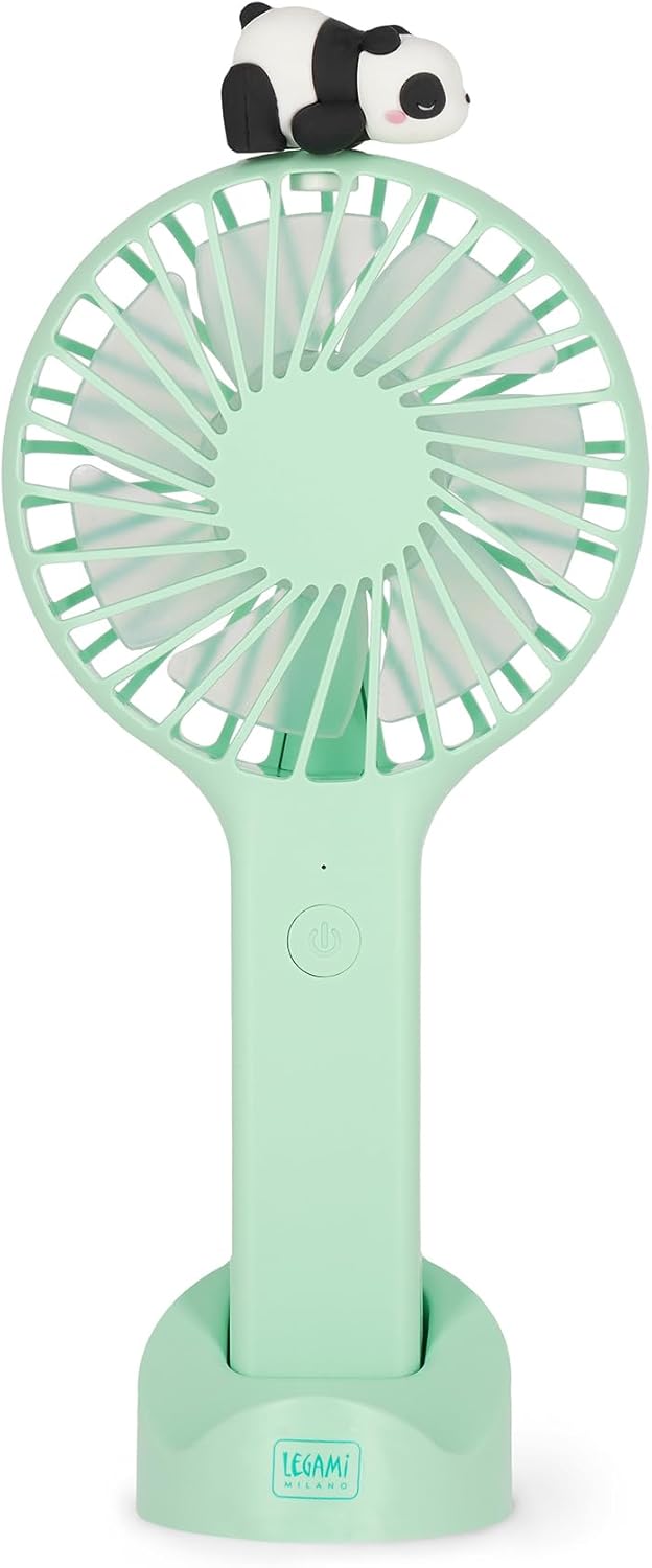 Le ventilateur portable rechargeable avec base Panda de Legami
