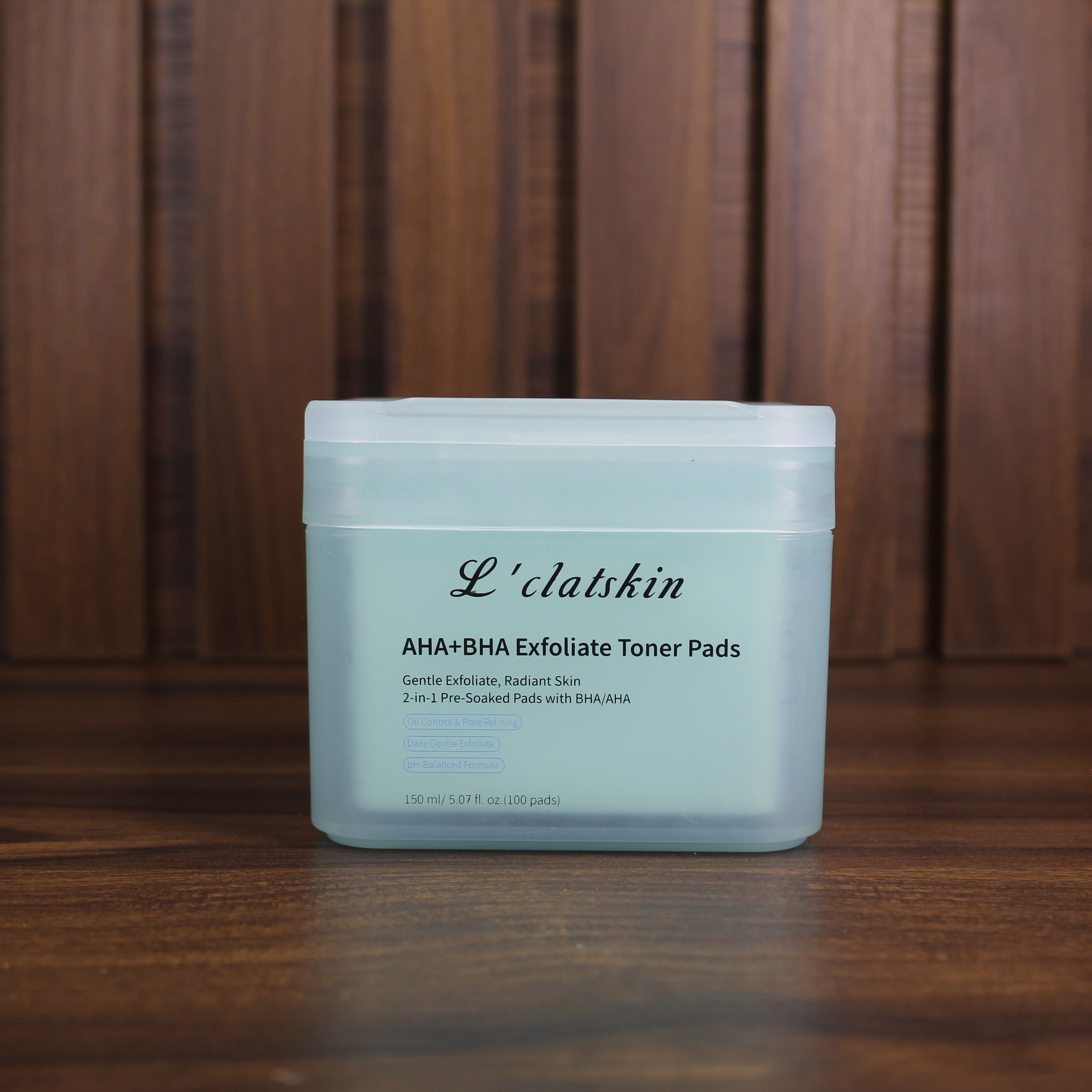 L’clatskin AHA + BHA Exfoliate Toner Pads