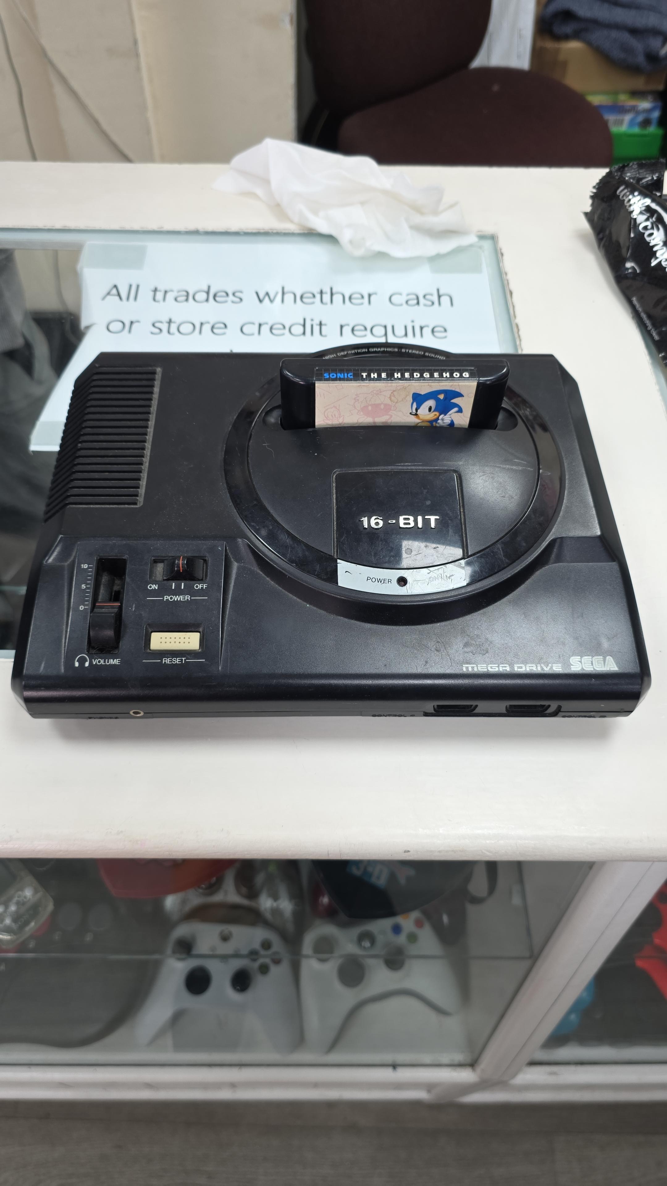 Sega Mega Drive Console with Sonic Game