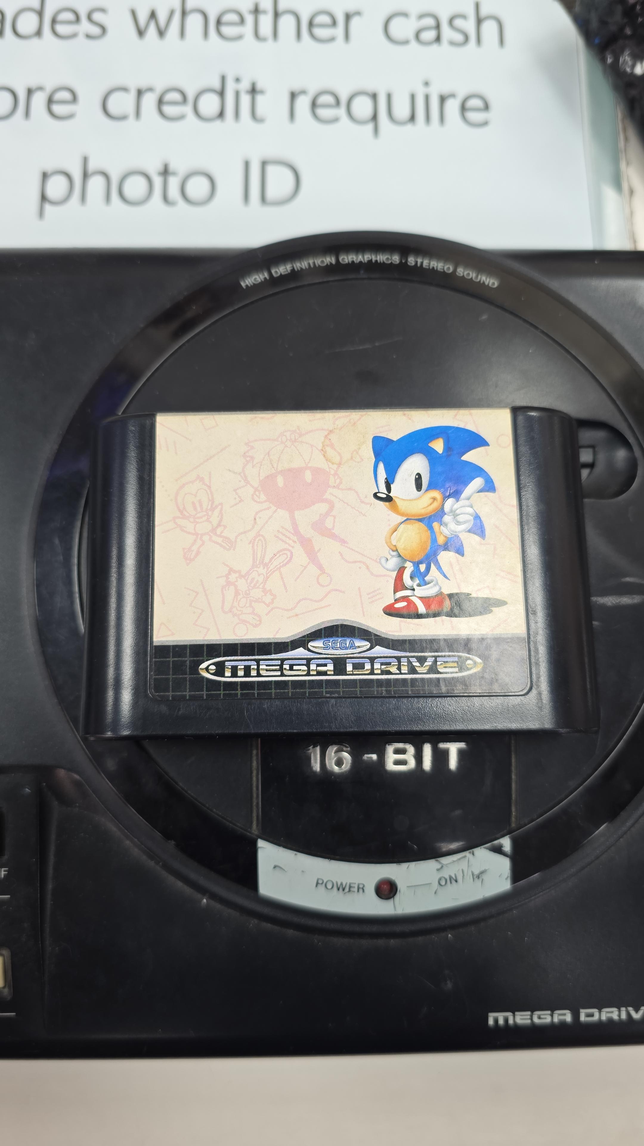 Sega Mega Drive Console with Sonic Game