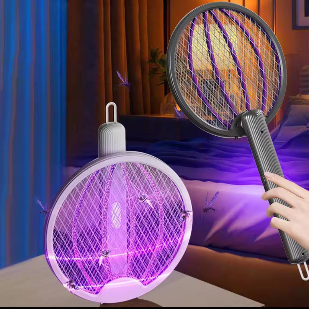 2-in-1 Electric Mosquito Swatter and Trap Racket