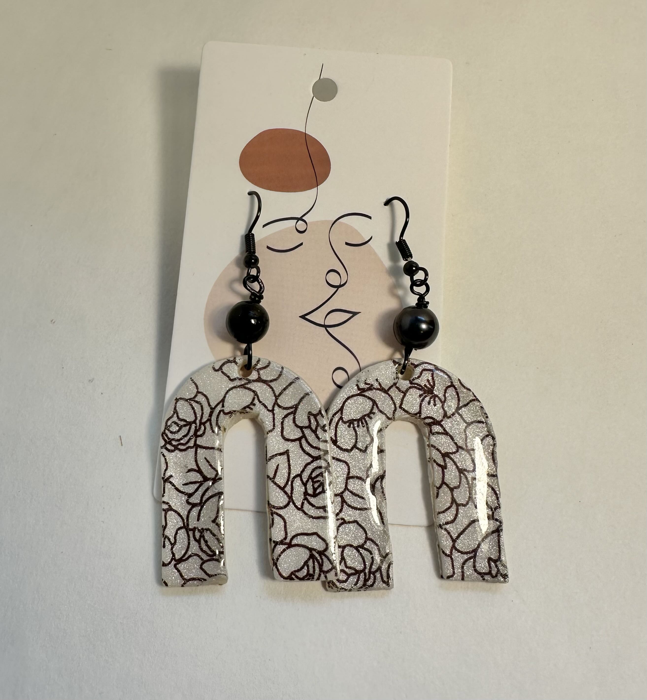 Handmade Floral Arch Earrings