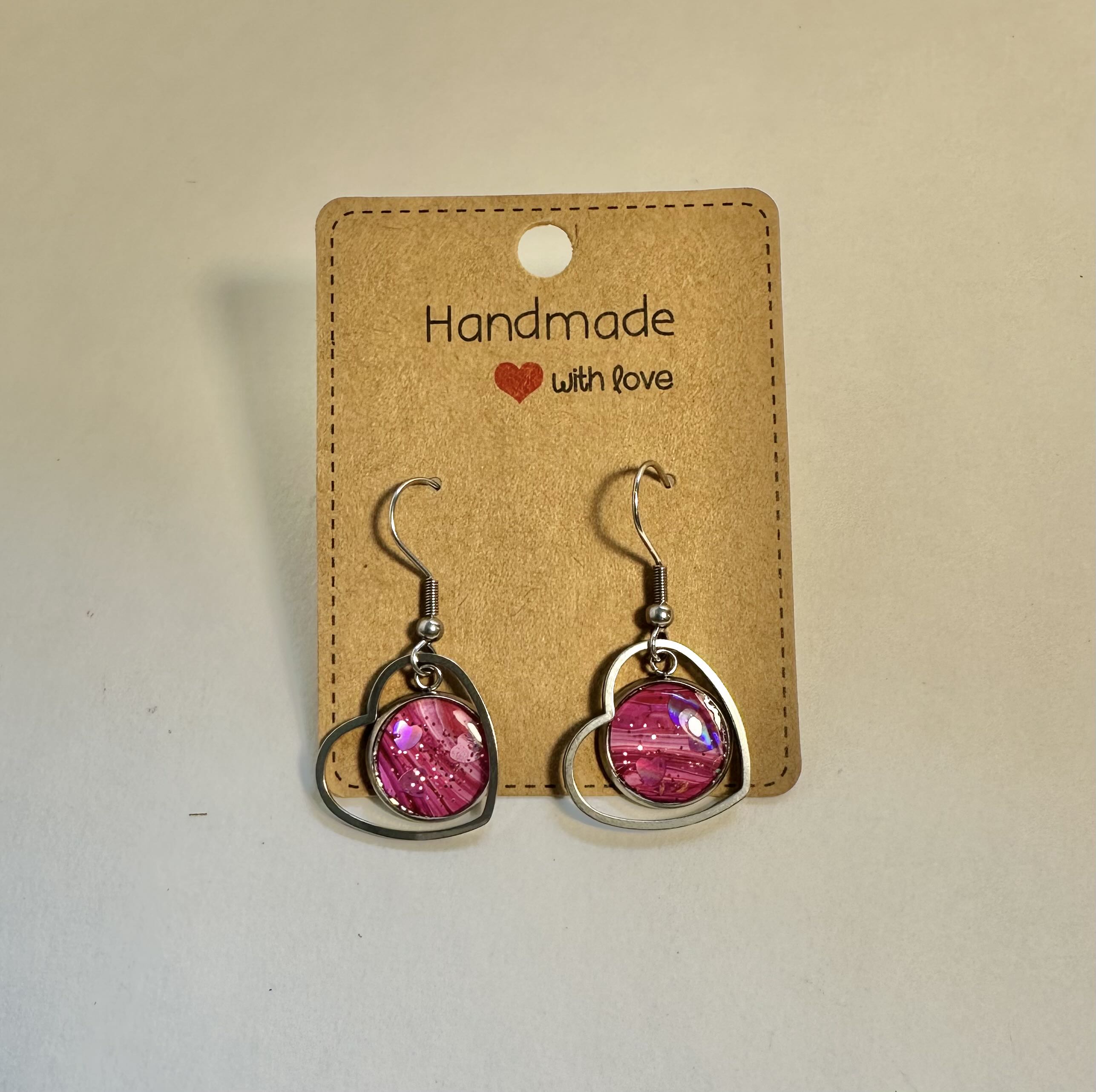 Handmade Heart-Shaped Earrings