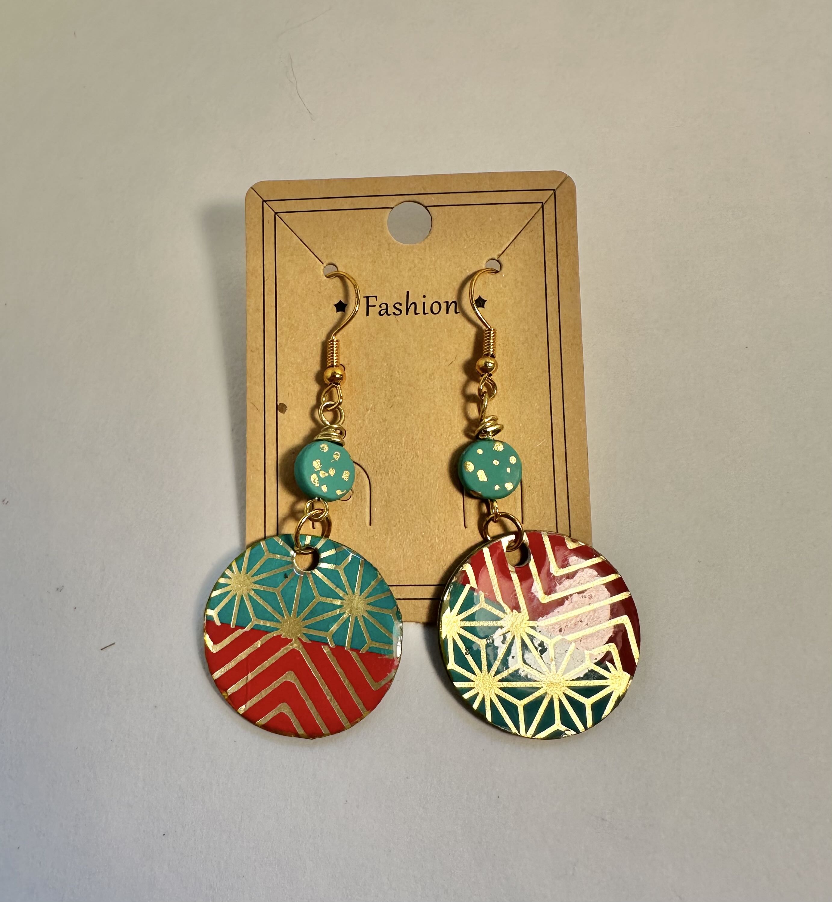 Colorful Geometric Dangle Earrings