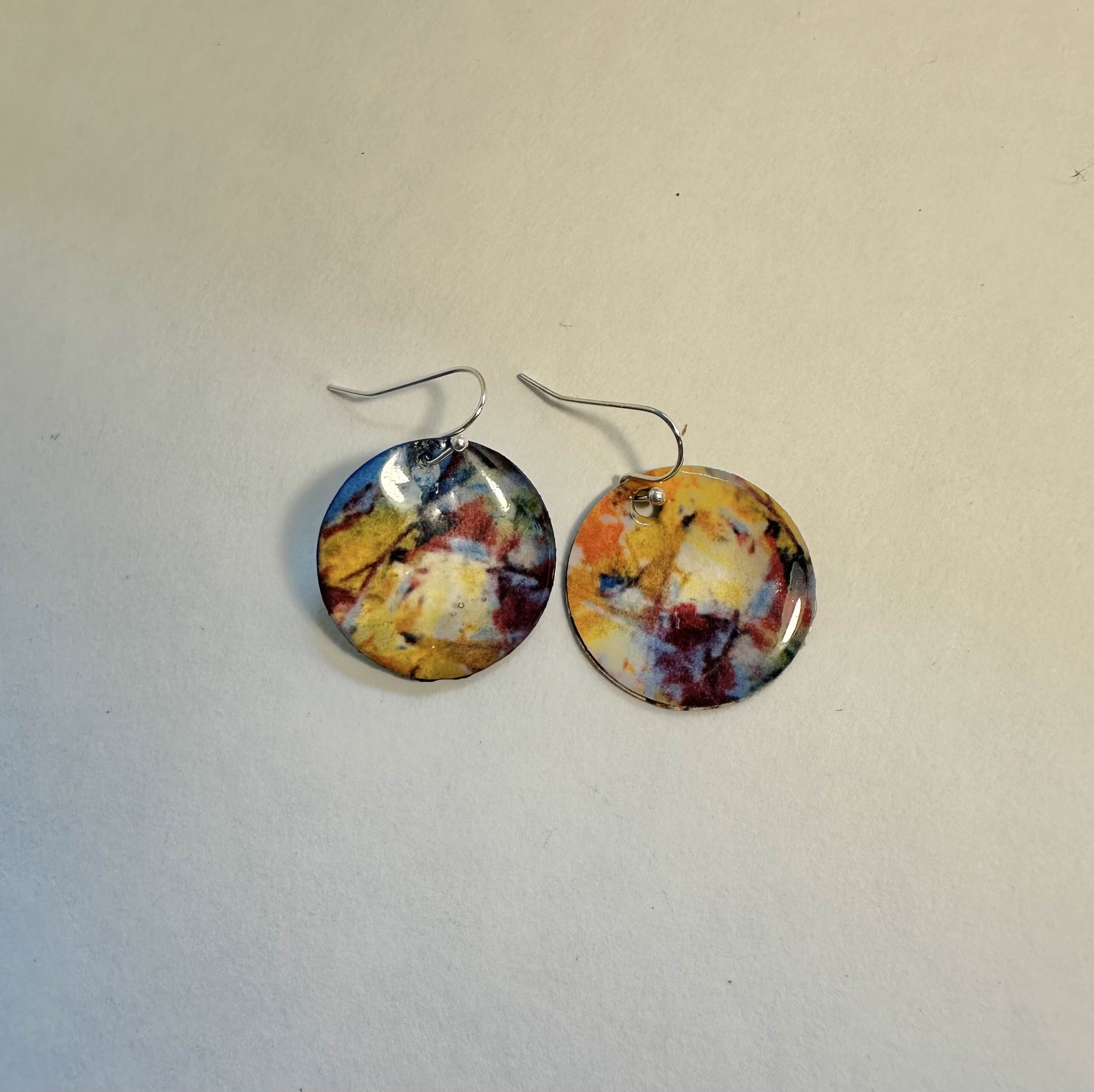 Abstract Art Round Earrings