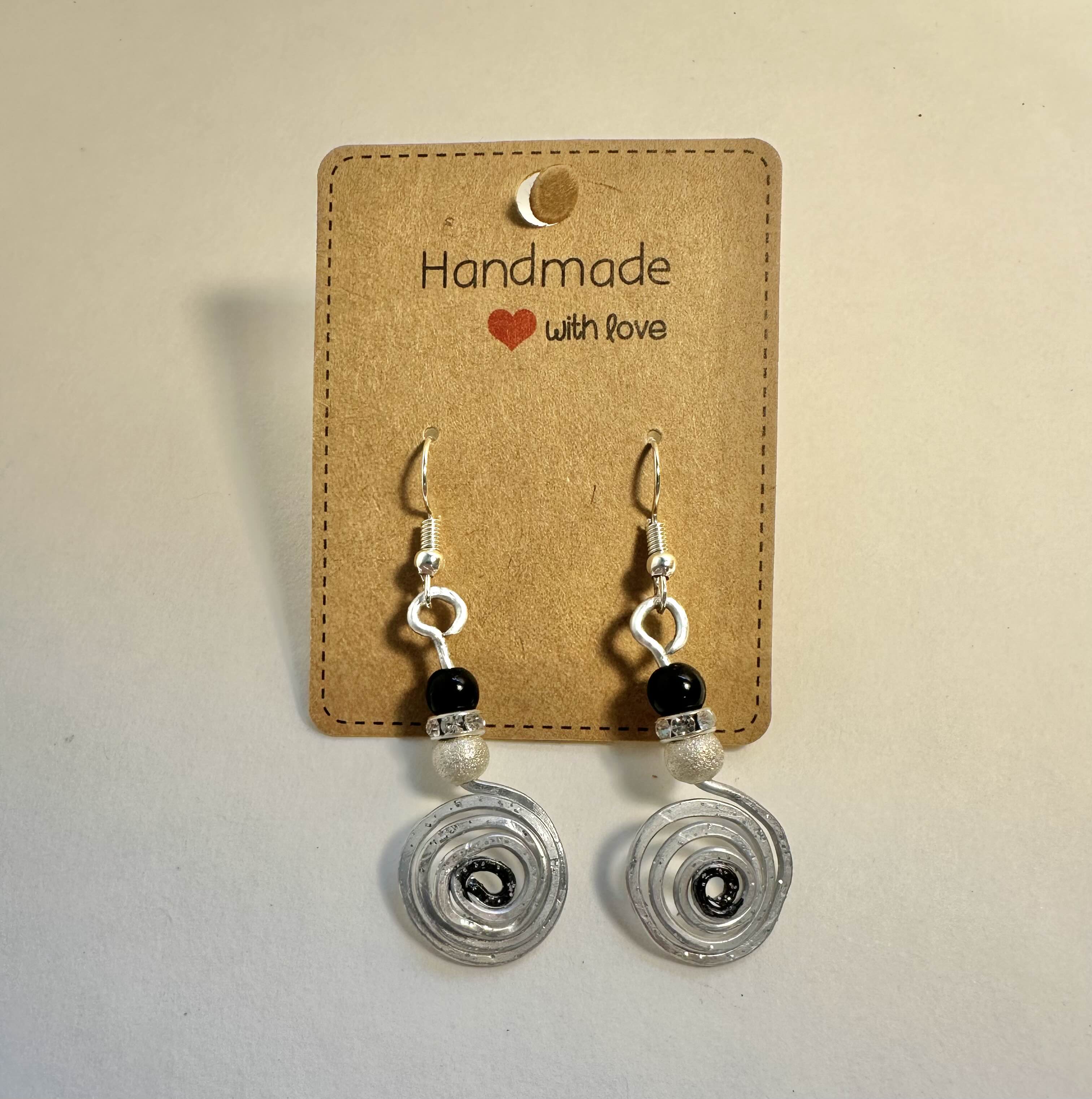 Handmade Spiral Earrings wire wrapping