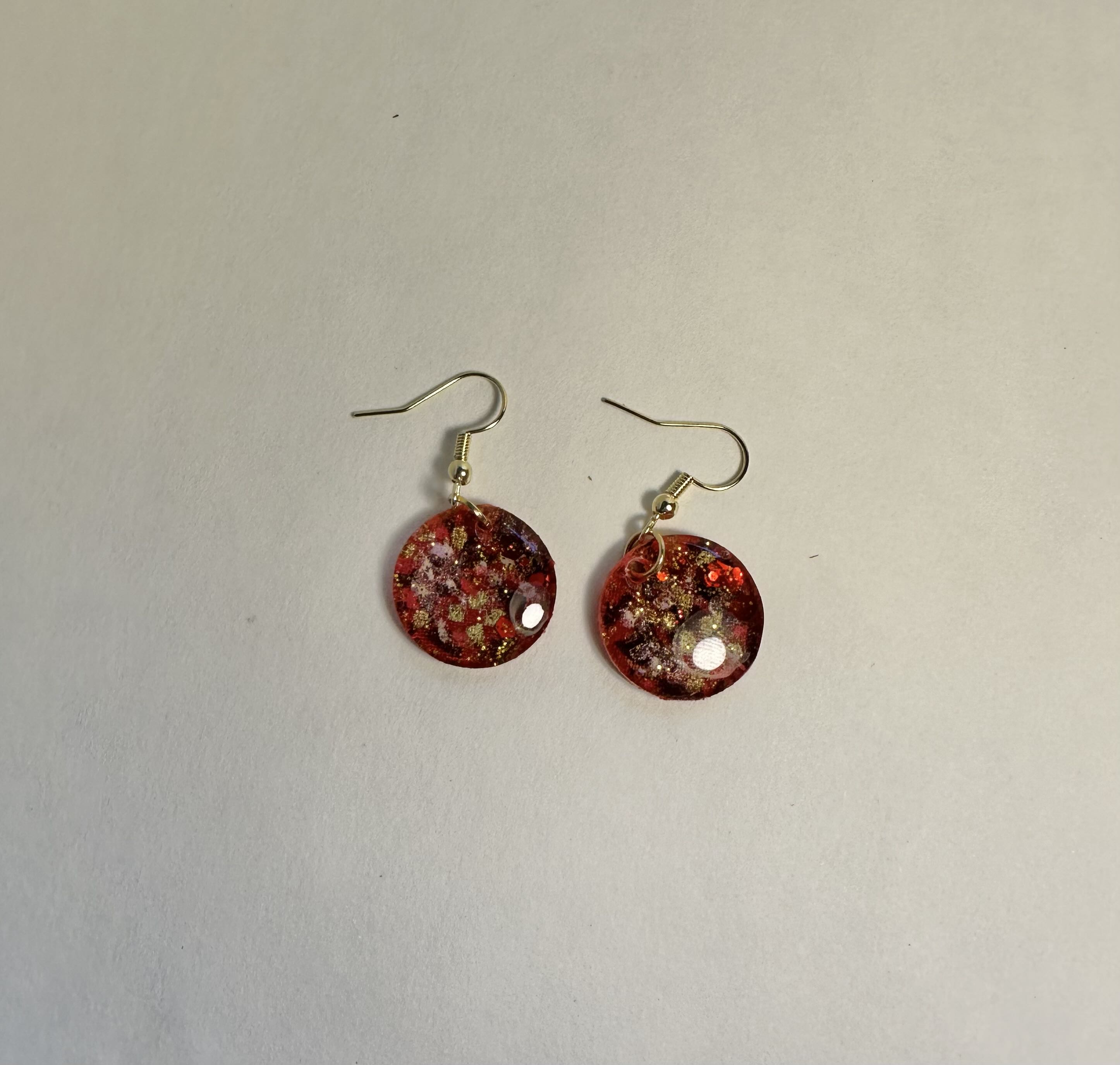 Handmade Glitter Resin Earrings