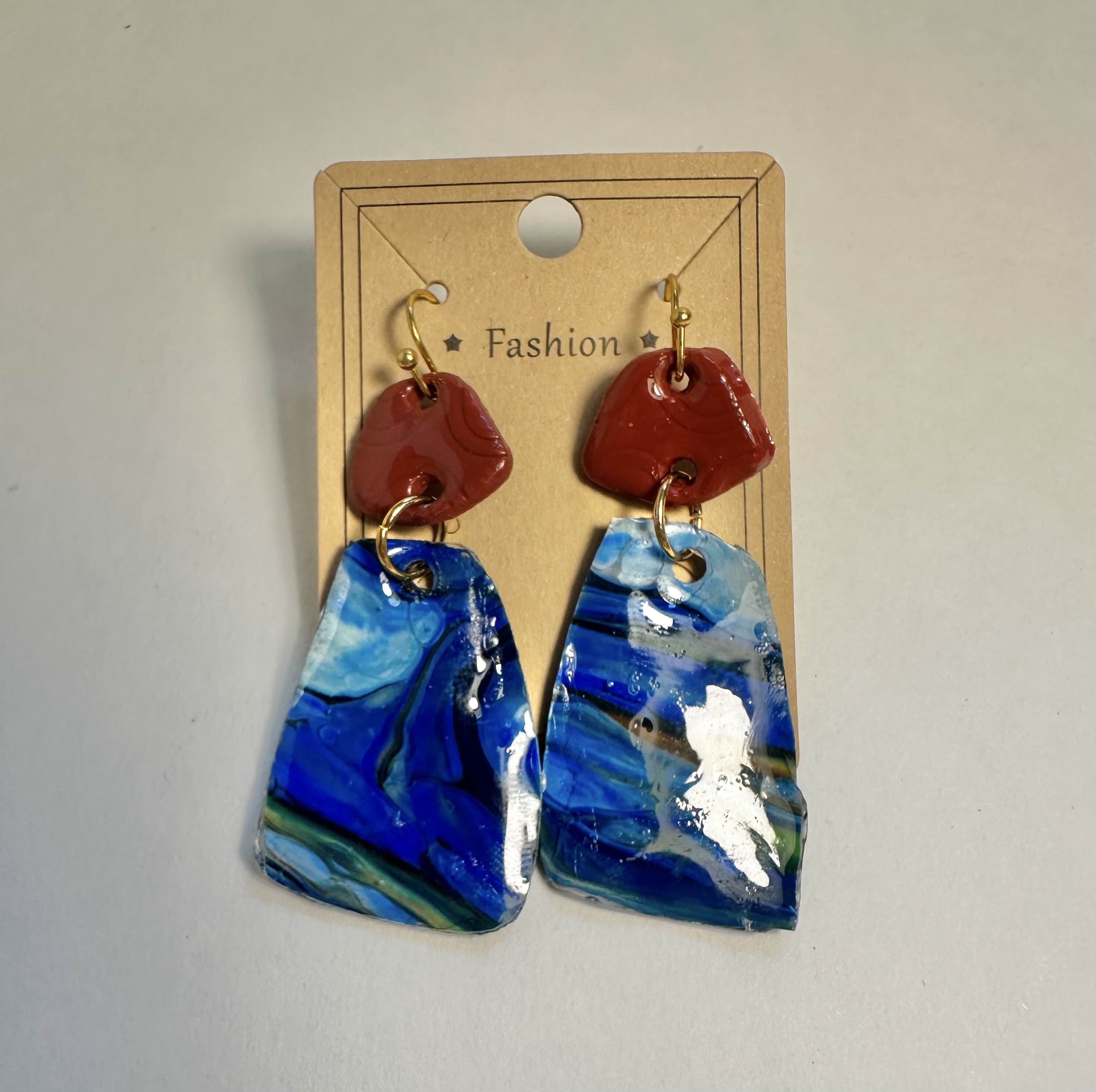Handcrafted Abstract Drop Earrings