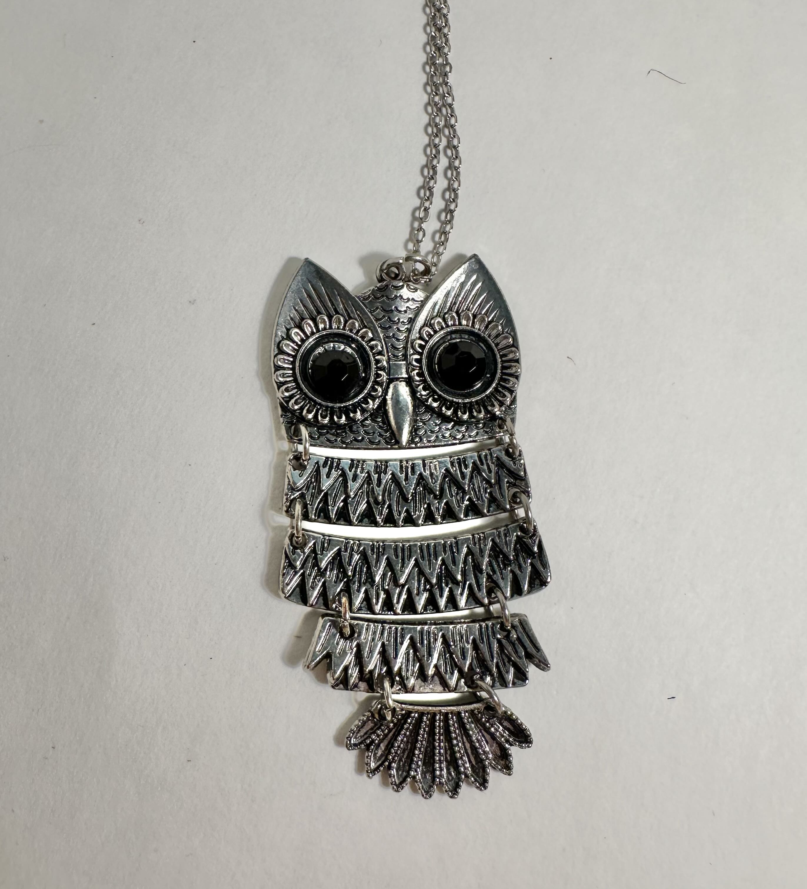 restore Vintage Owl Pendant Necklace