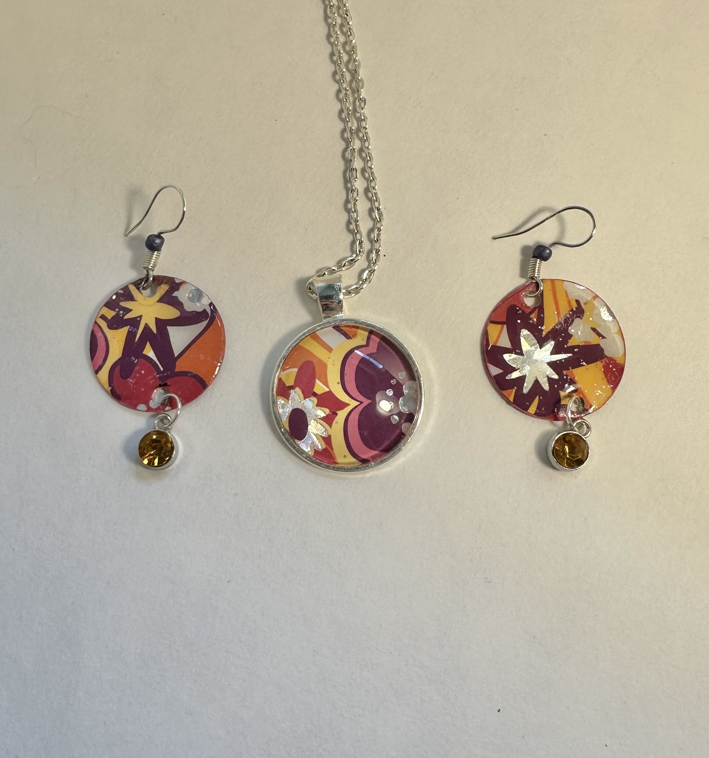 Colorful Floral Jewelry Set