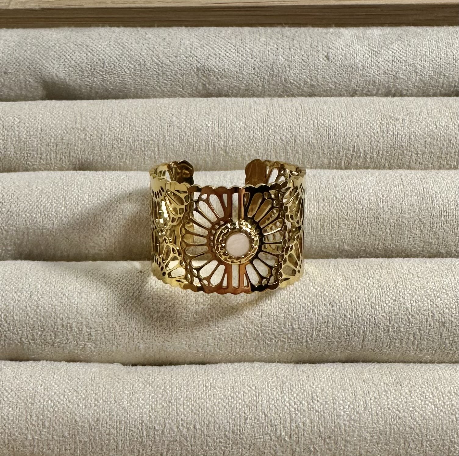 Gold Filigree Cuff Ring