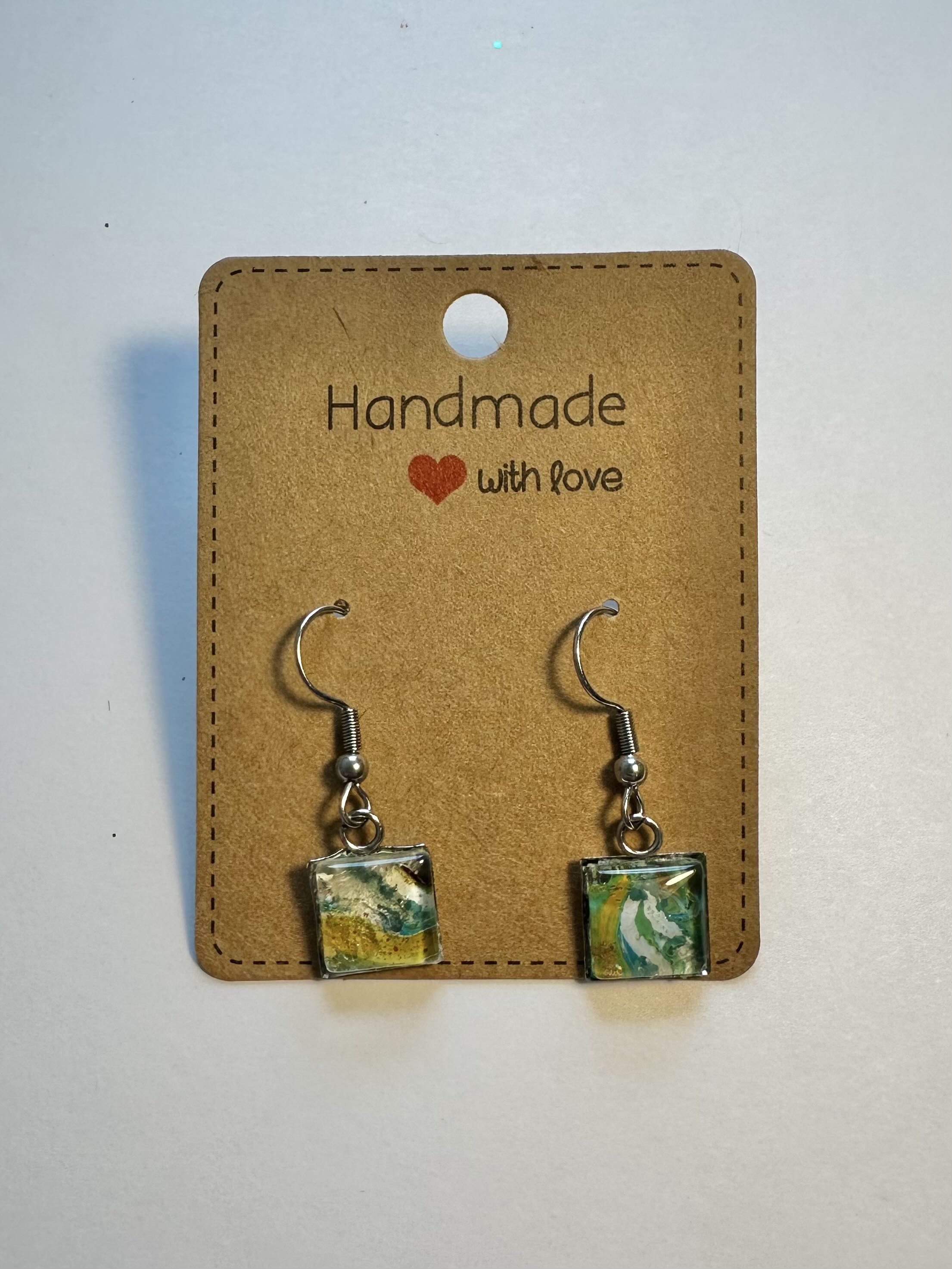 Handmade Square Art Earrings