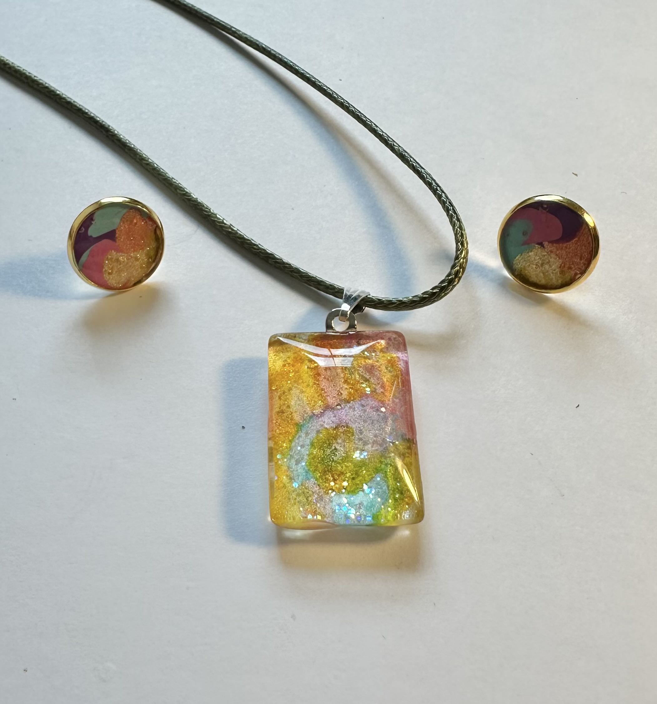 Colorful Resin Jewelry Set
