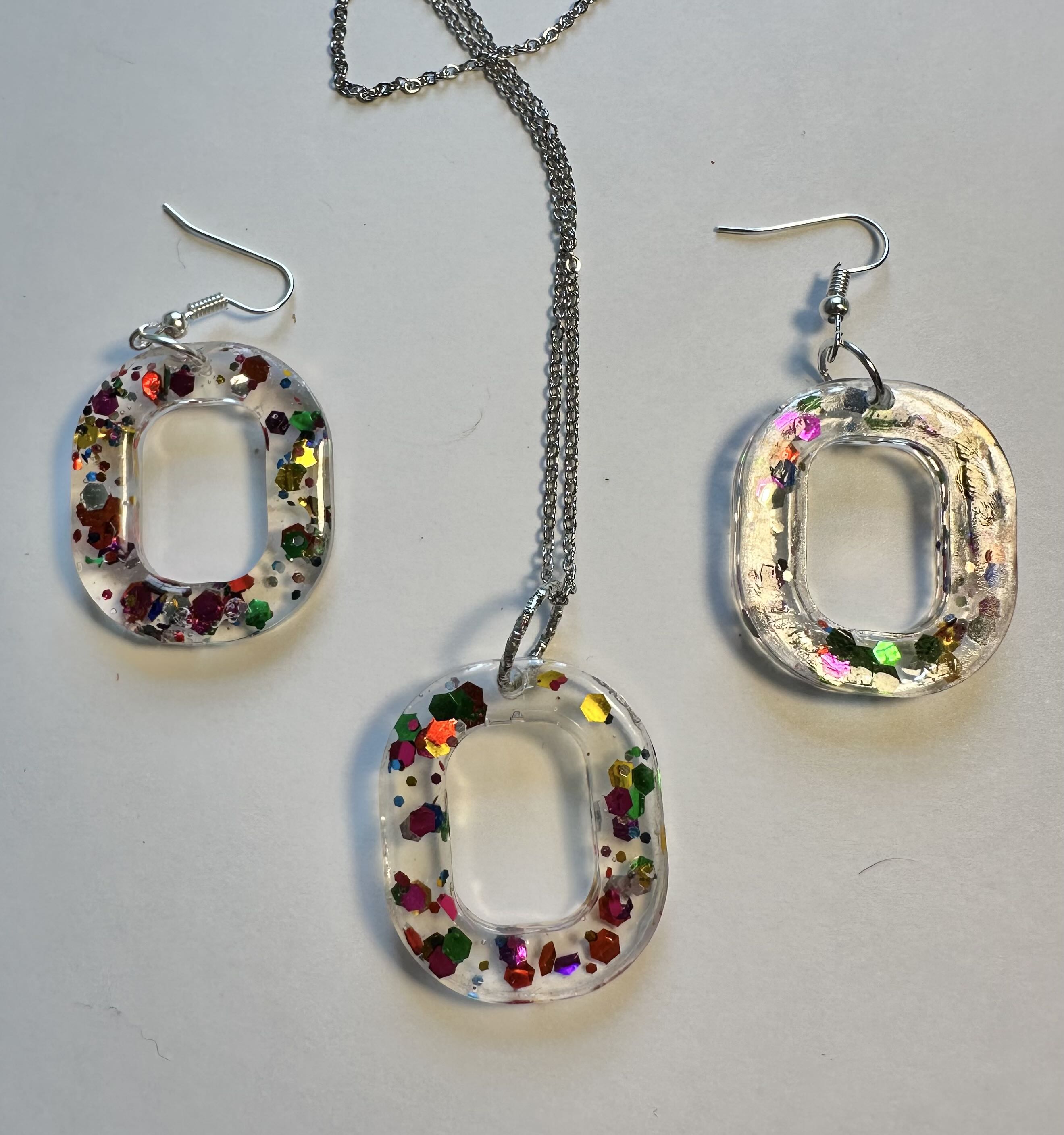 Resin Oval Jewelry Set