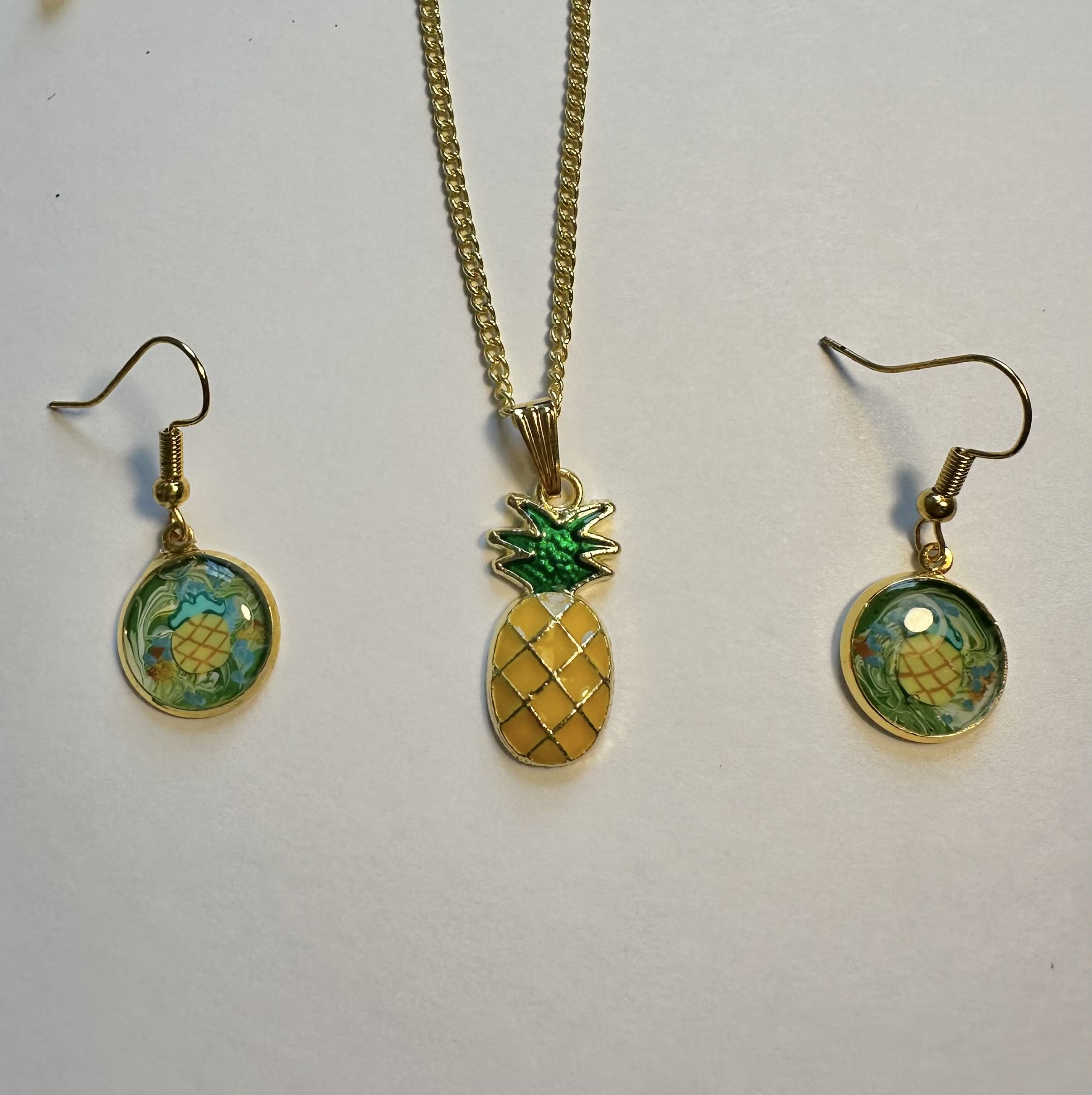 Pineapple Themed Jewelry Set