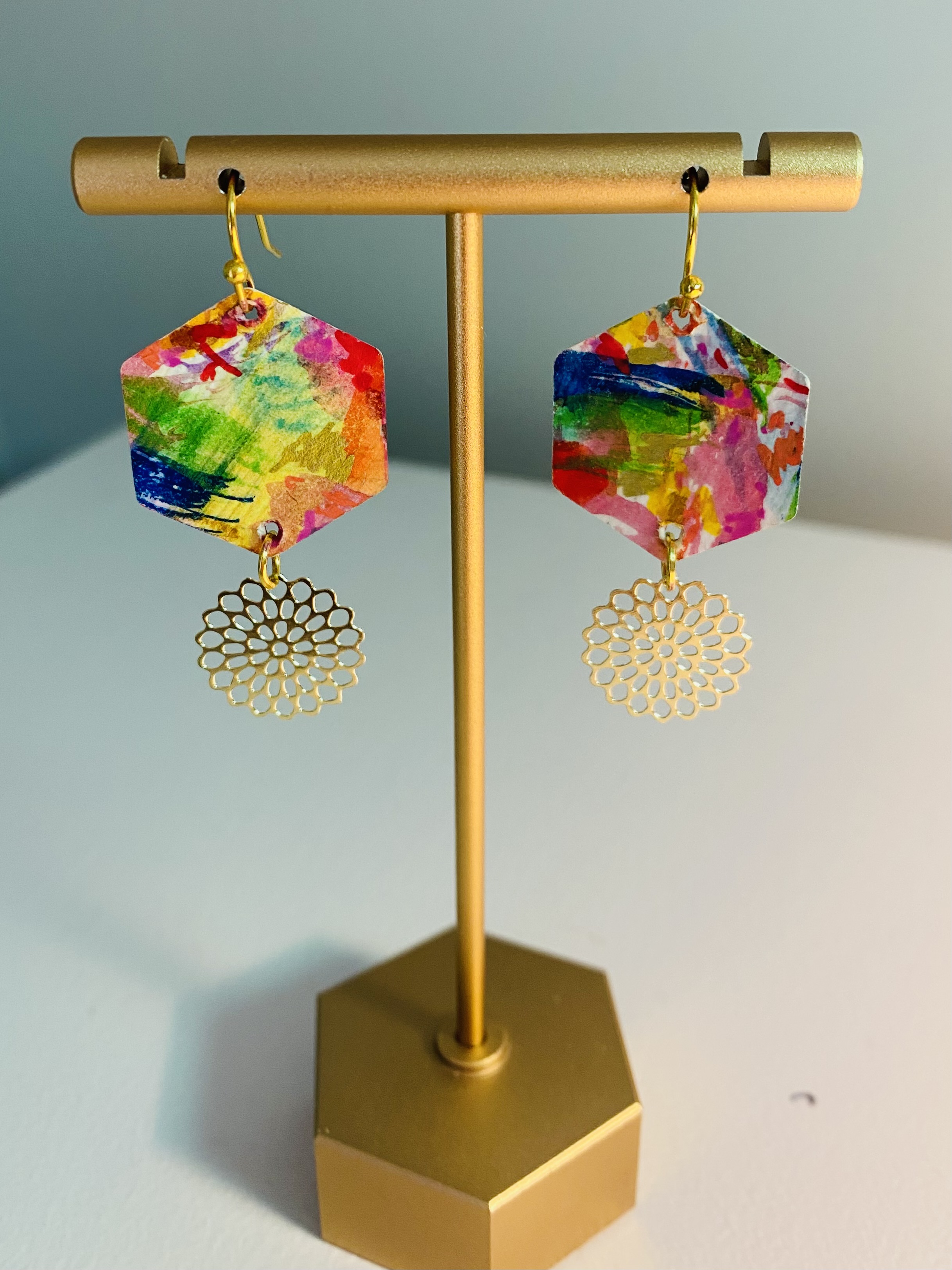 Color Splash Statement Earrings