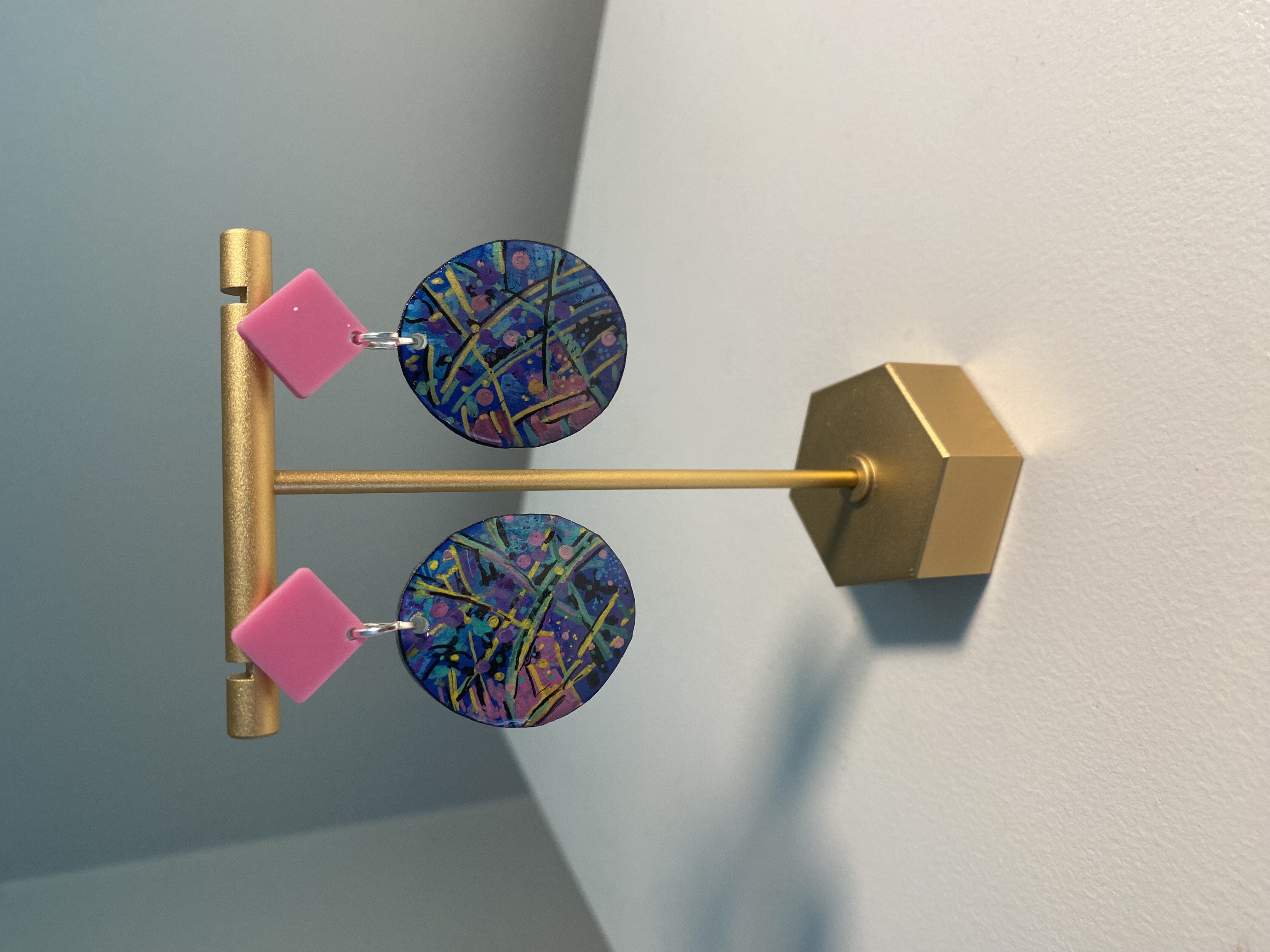 Geometric Art Statement Earrings