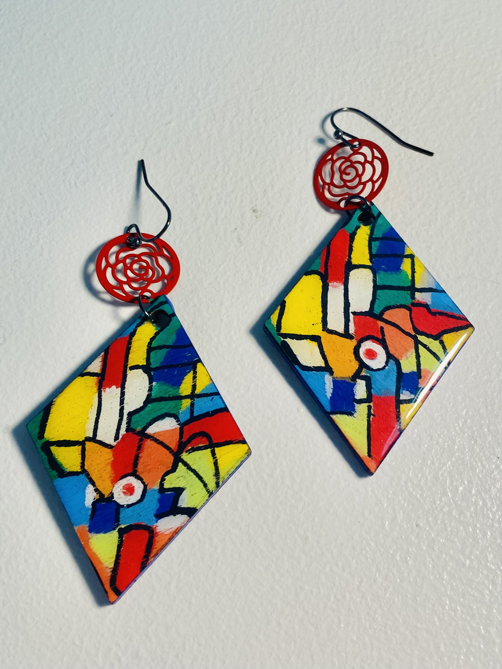 Abstract Mosaic Earrings