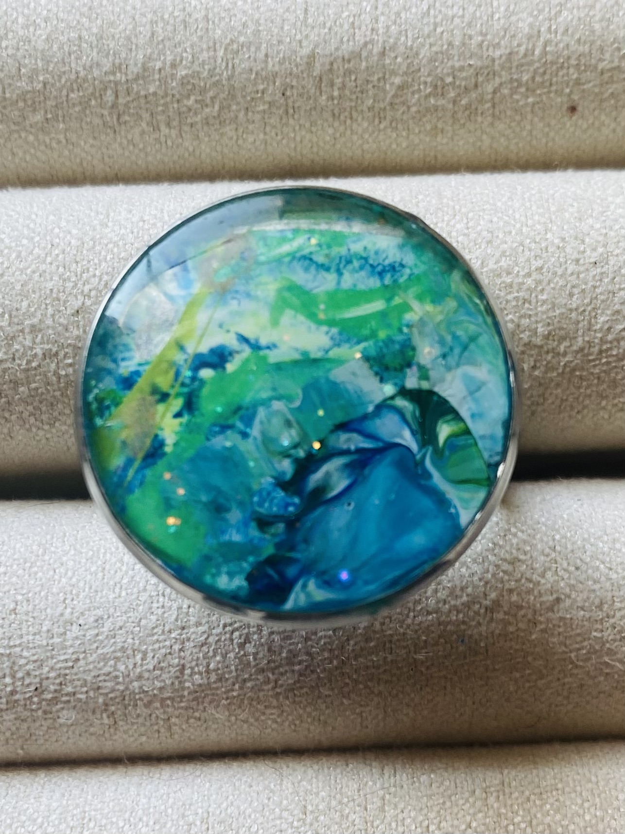 Handmade Abstract Resin Ring