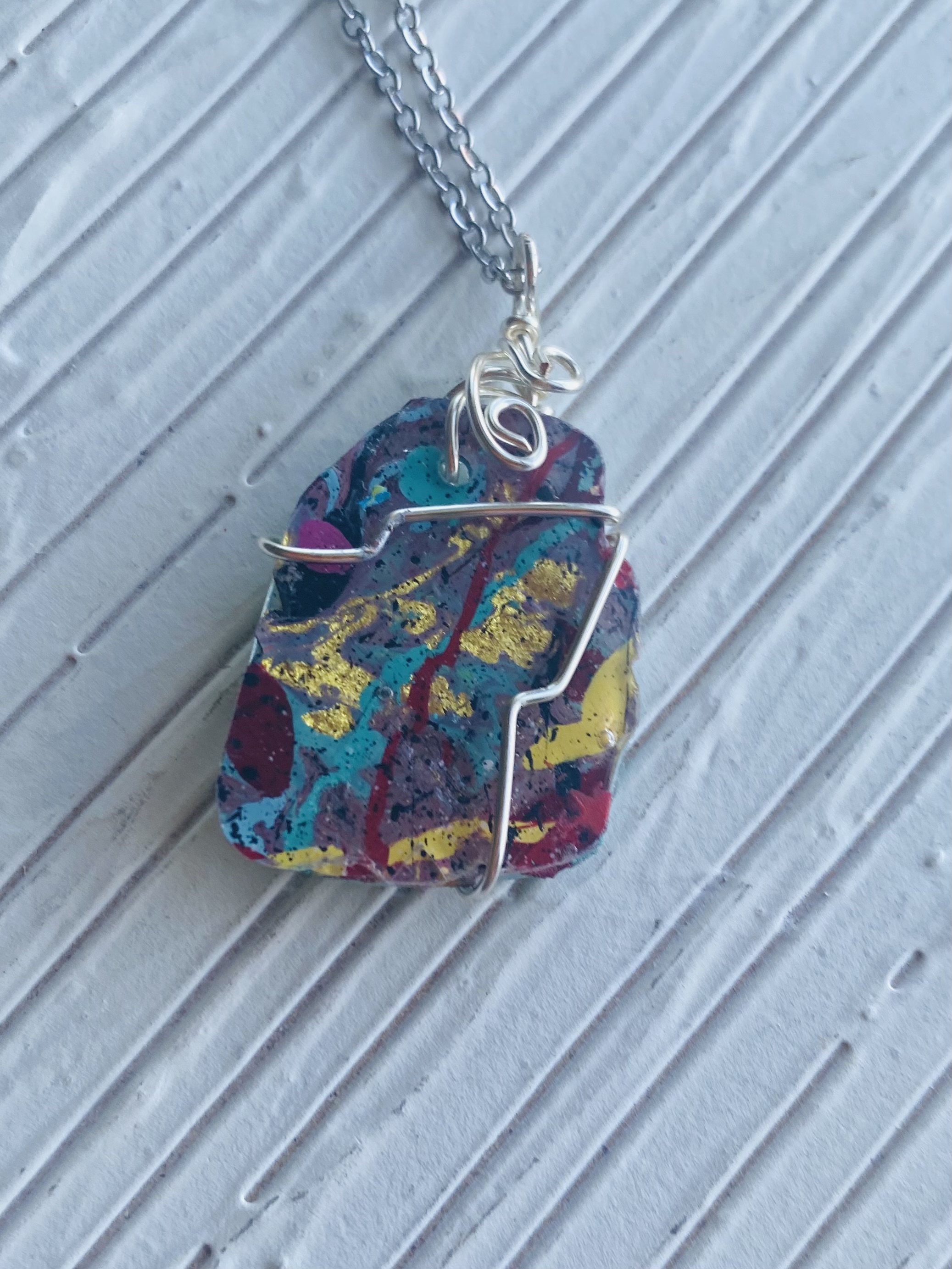 Handmade Abstract Pendant Necklace