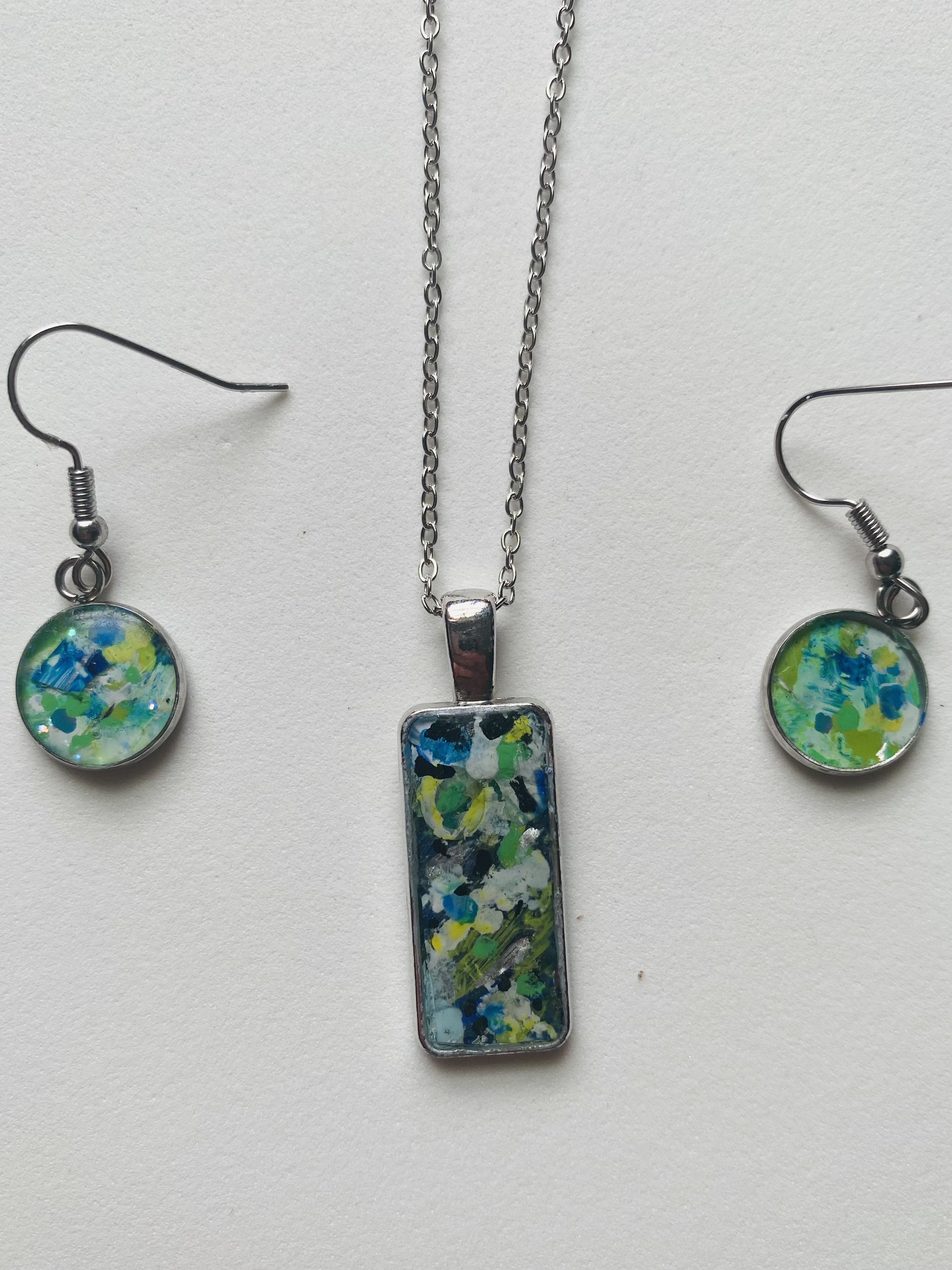 Handcrafted Pendant and Earrings Set