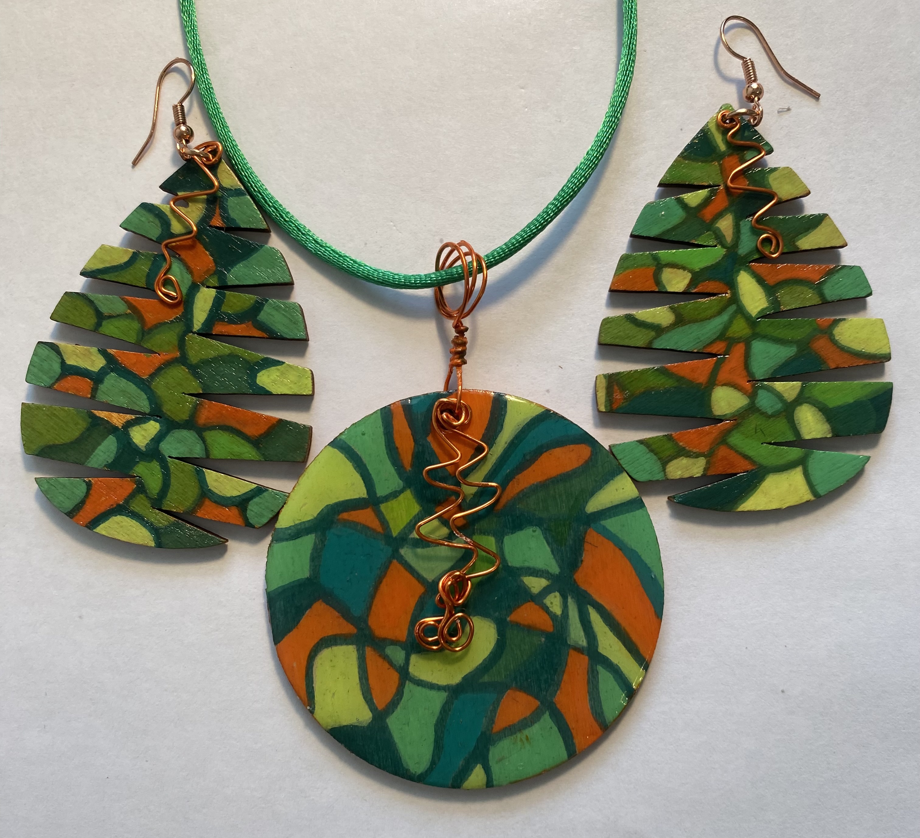 Hand painting and glaze jewelry set