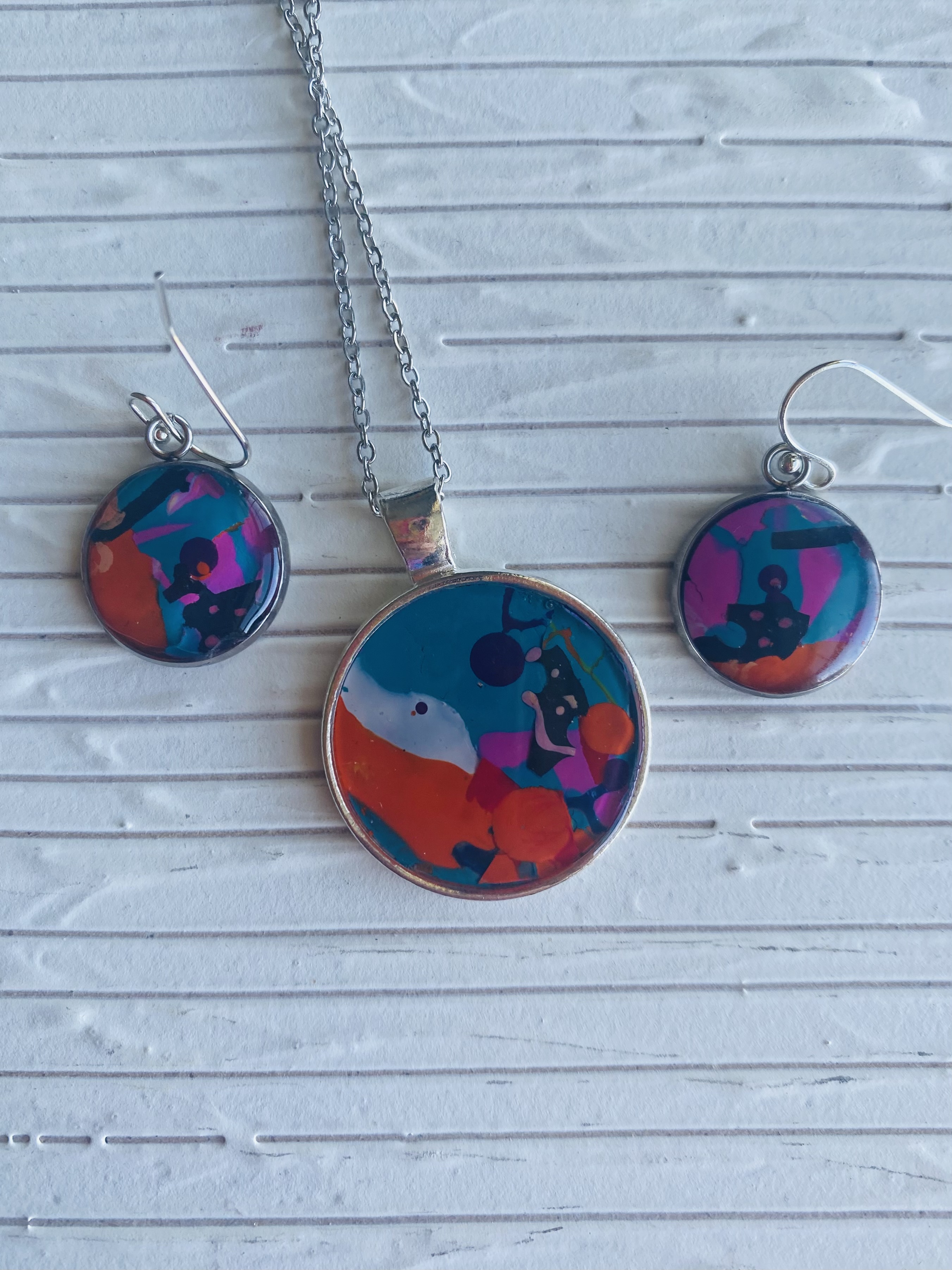 Colorful Abstract Jewelry Set