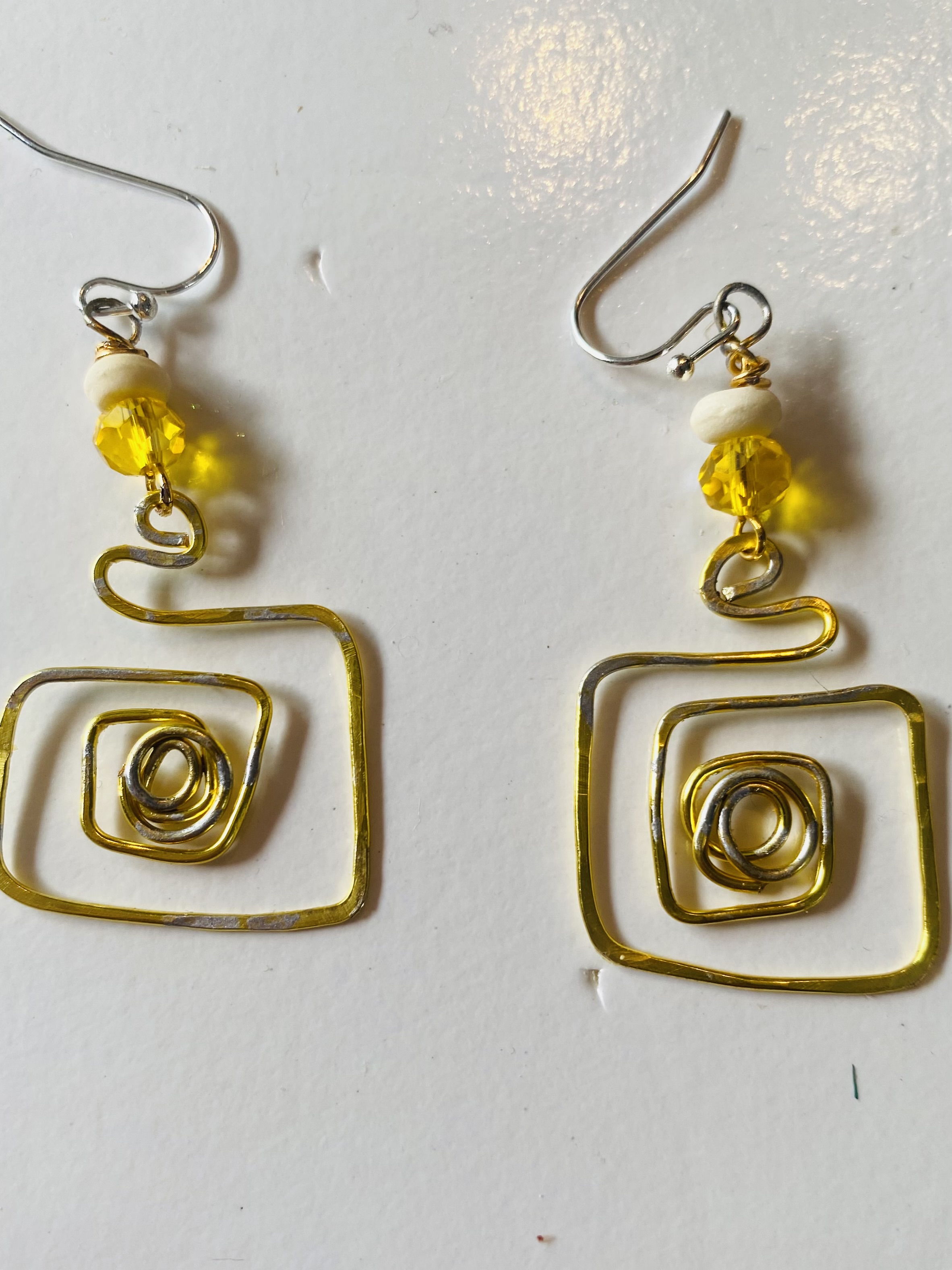 Handcrafted Spiral Wire Earrings
