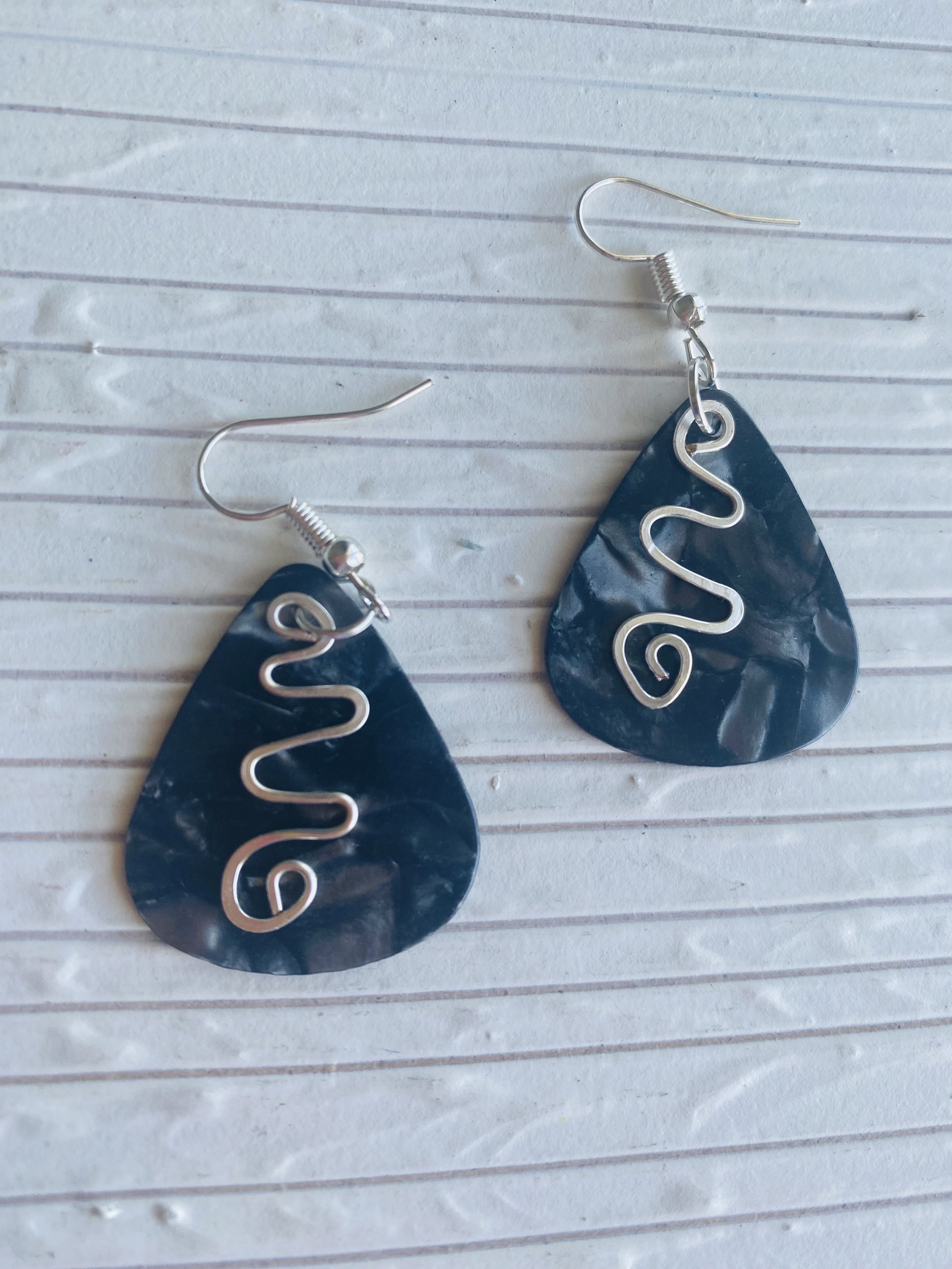 Handmade Black Drop Earrings