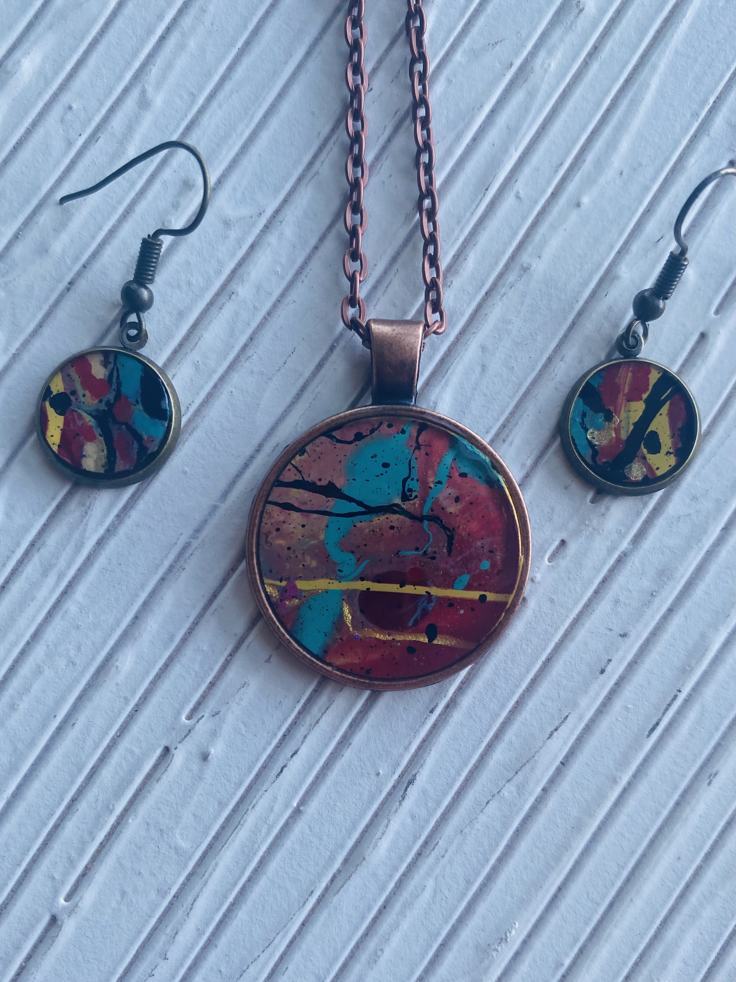 Hand-Painted Jewelry Set