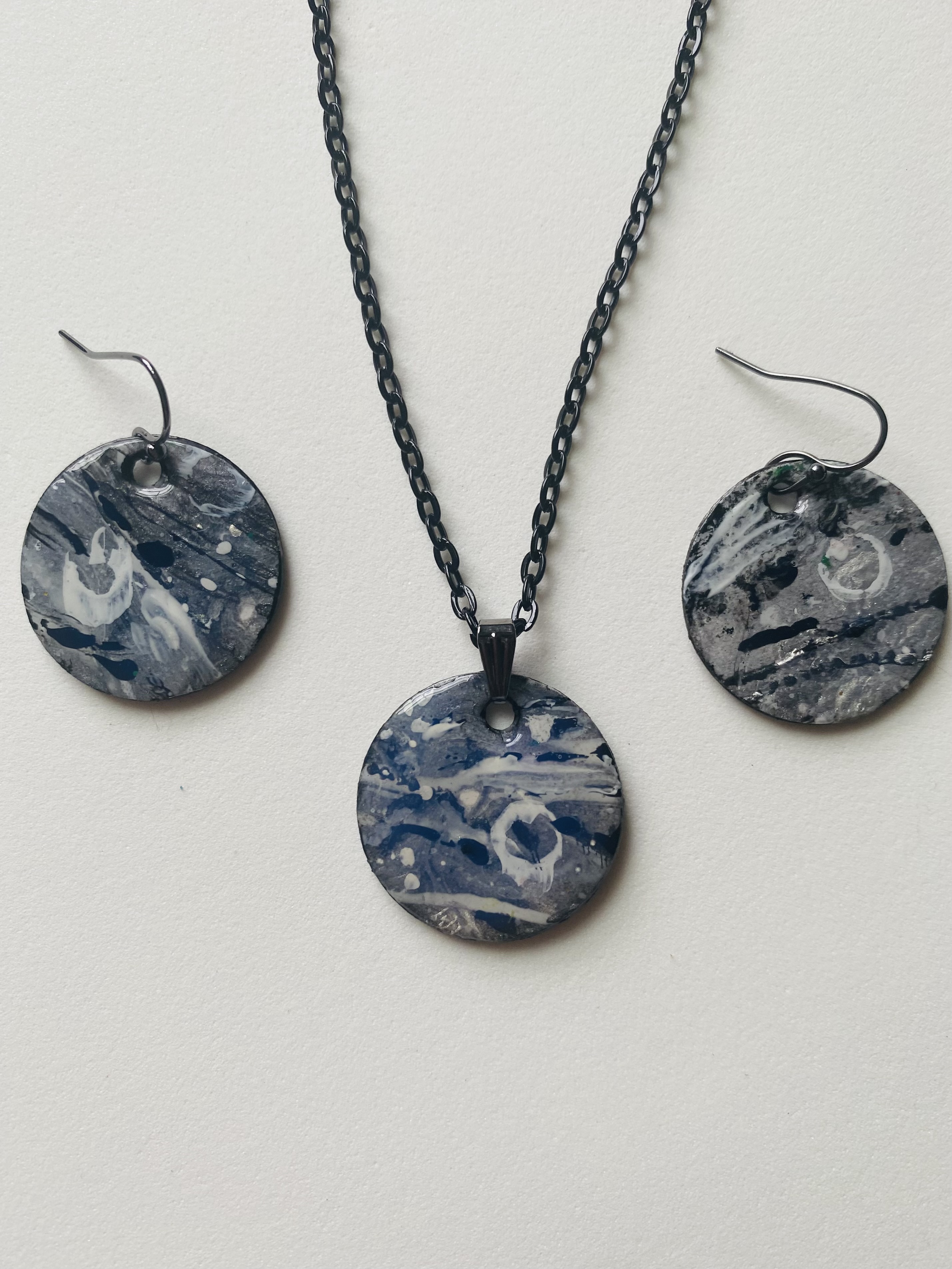 Handmade Marble Effect Jewelry Set