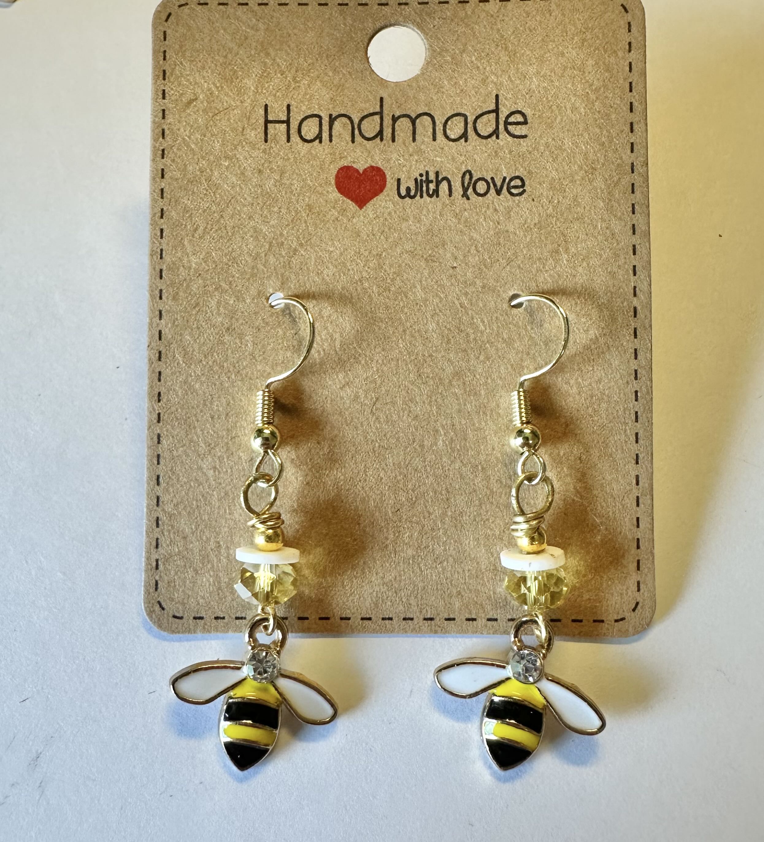 Handmade Bee Earrings