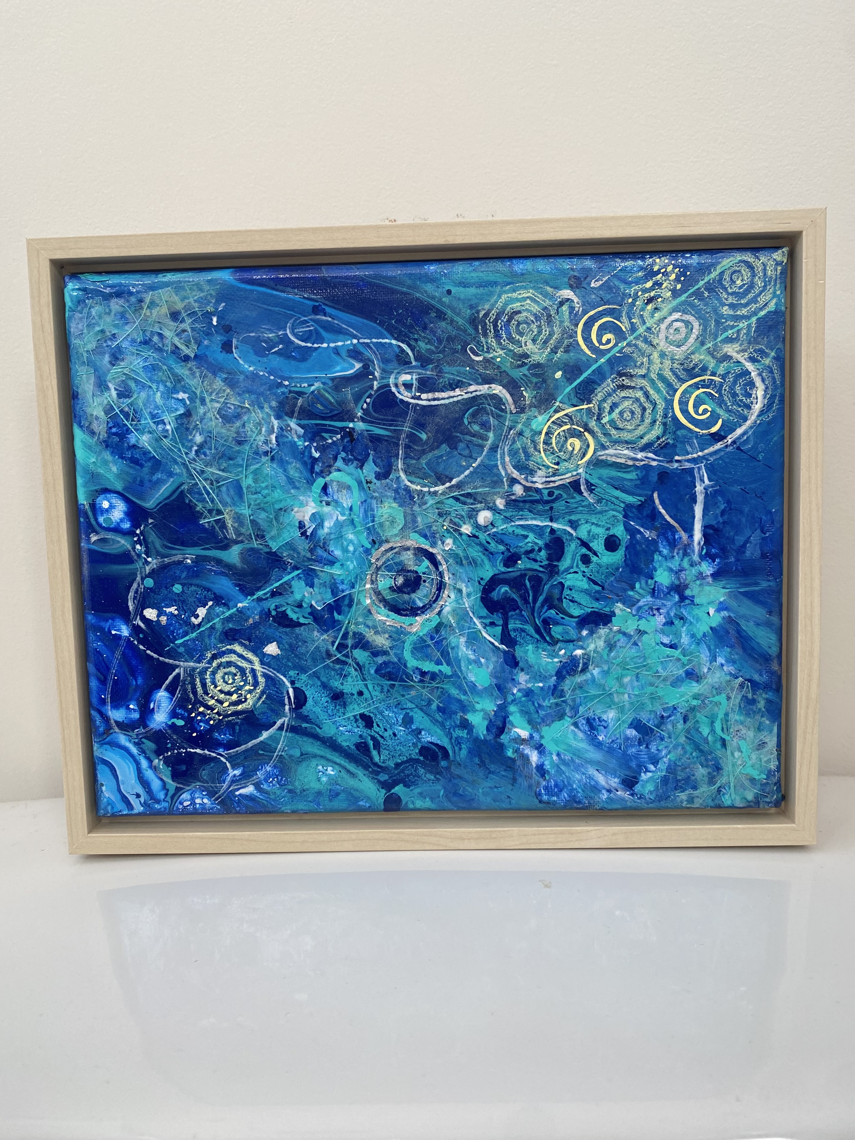 Abstract Ocean-Inspired Painting