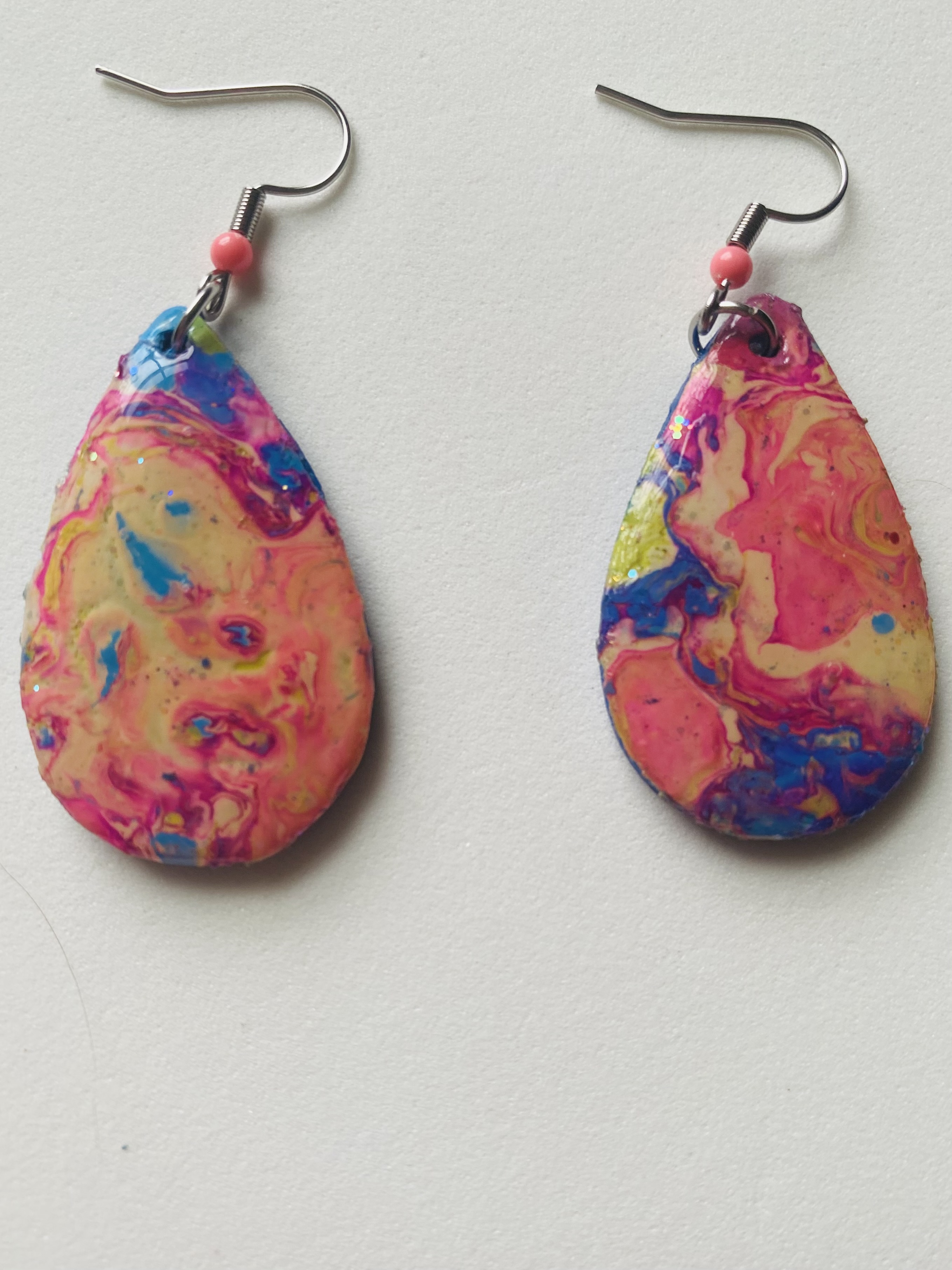 Handmade Colorful Teardrop Earrings