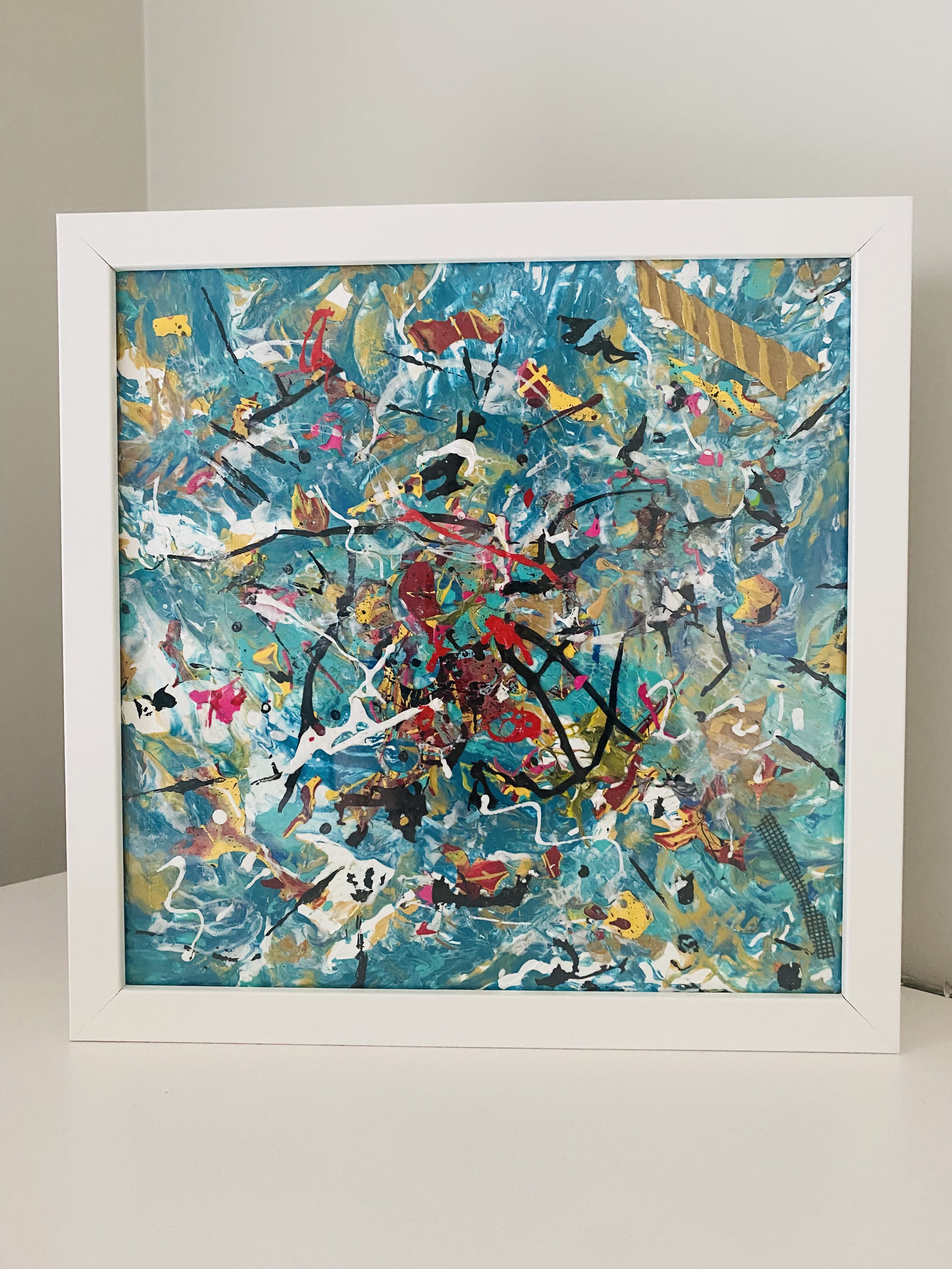 Abstract Multicolor Canvas Painting