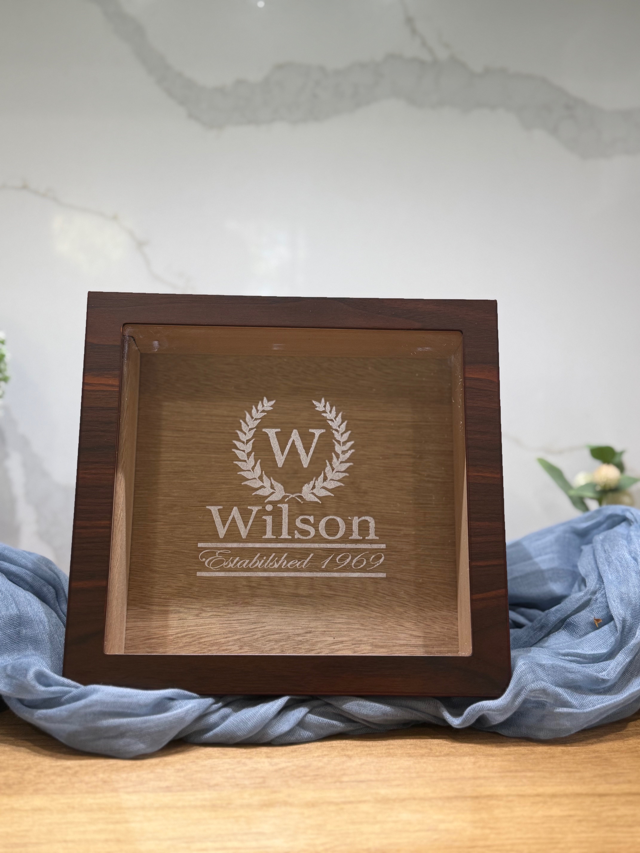 Custom Engraved Wooden Cigar Humidor